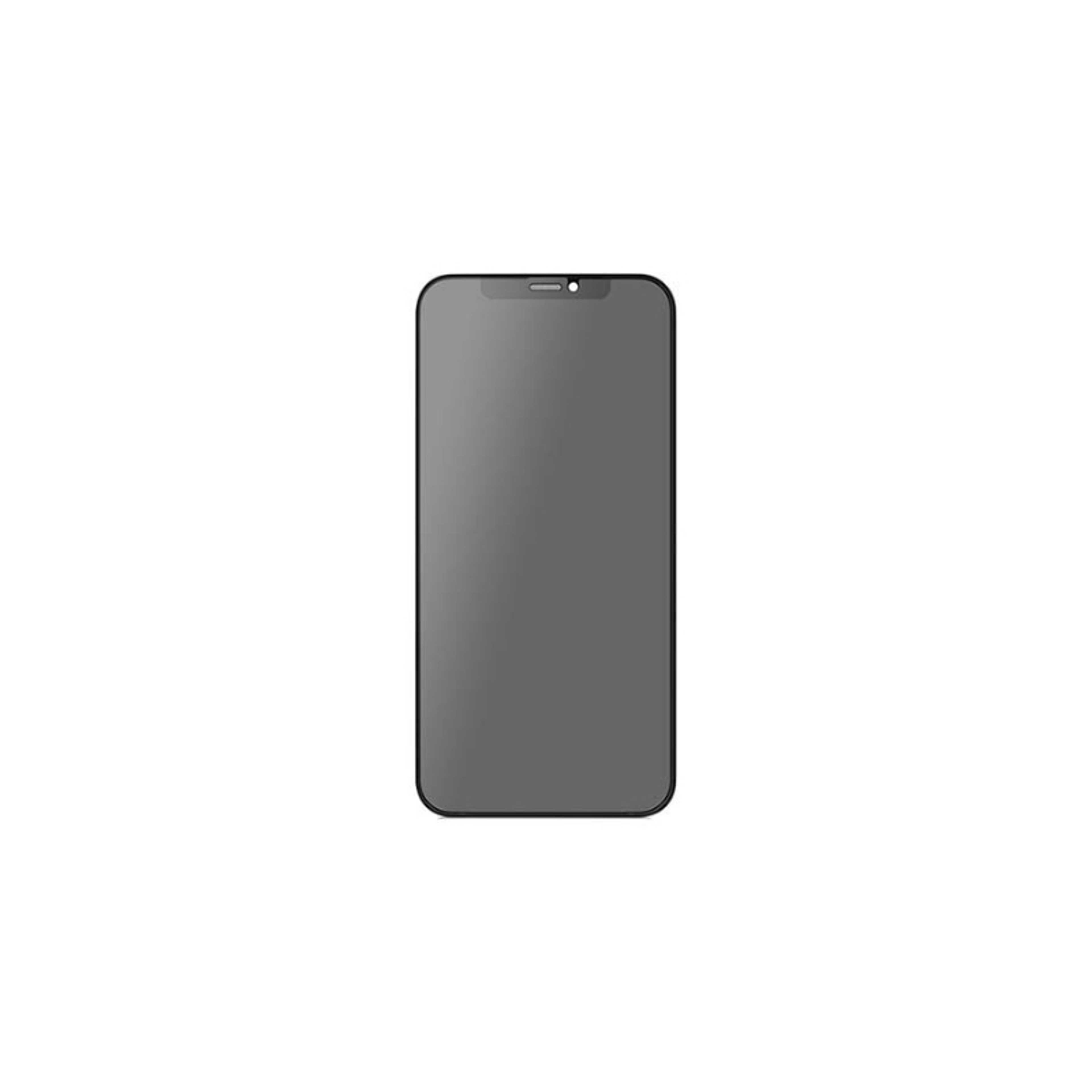 DropProtect Privacy 3D Glass With Built-in Bumper For iPhone 12 Black - Product Main Image