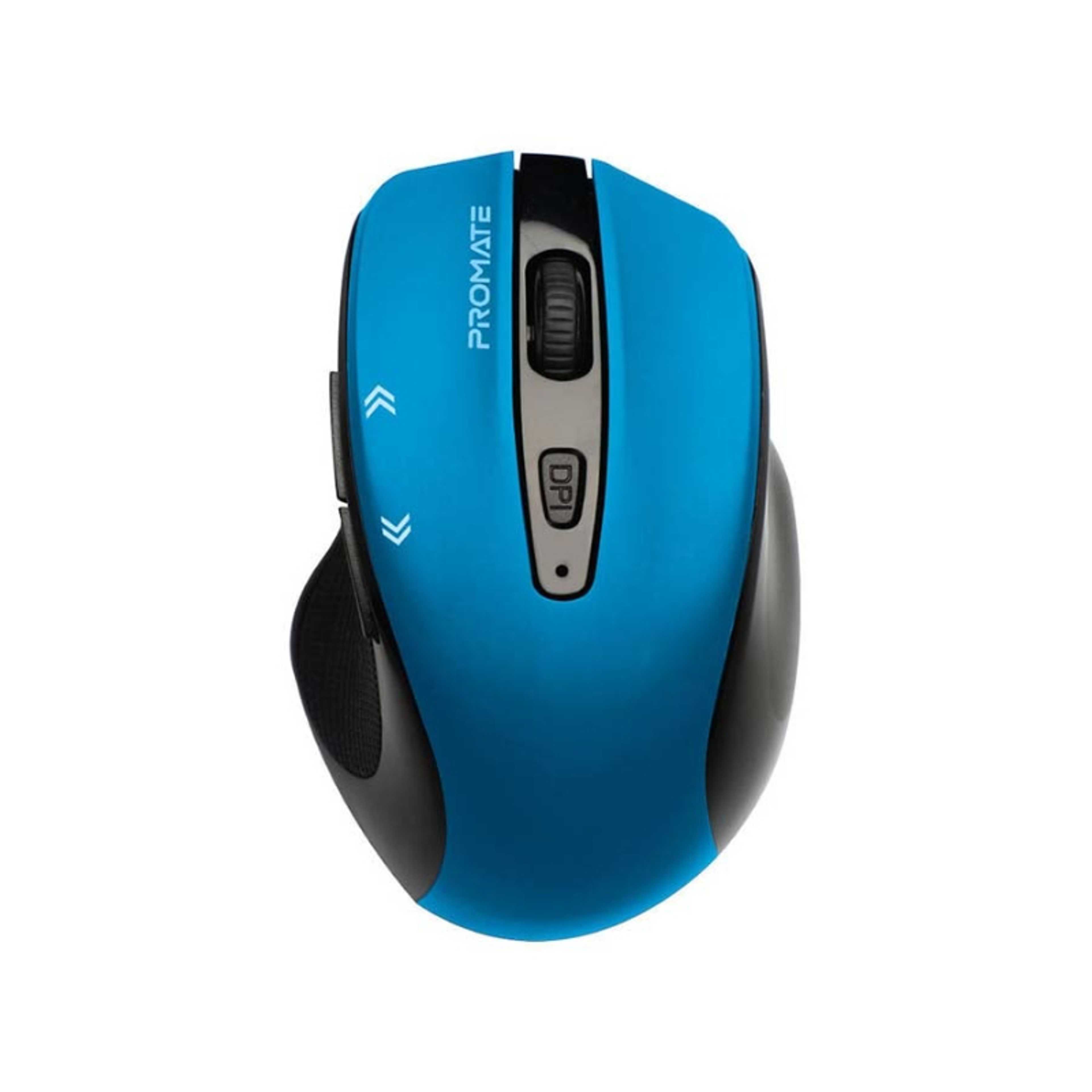 1600DPI Wireless Mouse, Portable 2.4Ghz Precision Tracking EZGrip Ergonomic Mouse with 10m Range, Nano USB Receiver, Adjustable DPI Switch and 6 Programmable Buttons for MacBook, Asus, Hp, Sony Cursor Blue - Product Main Image