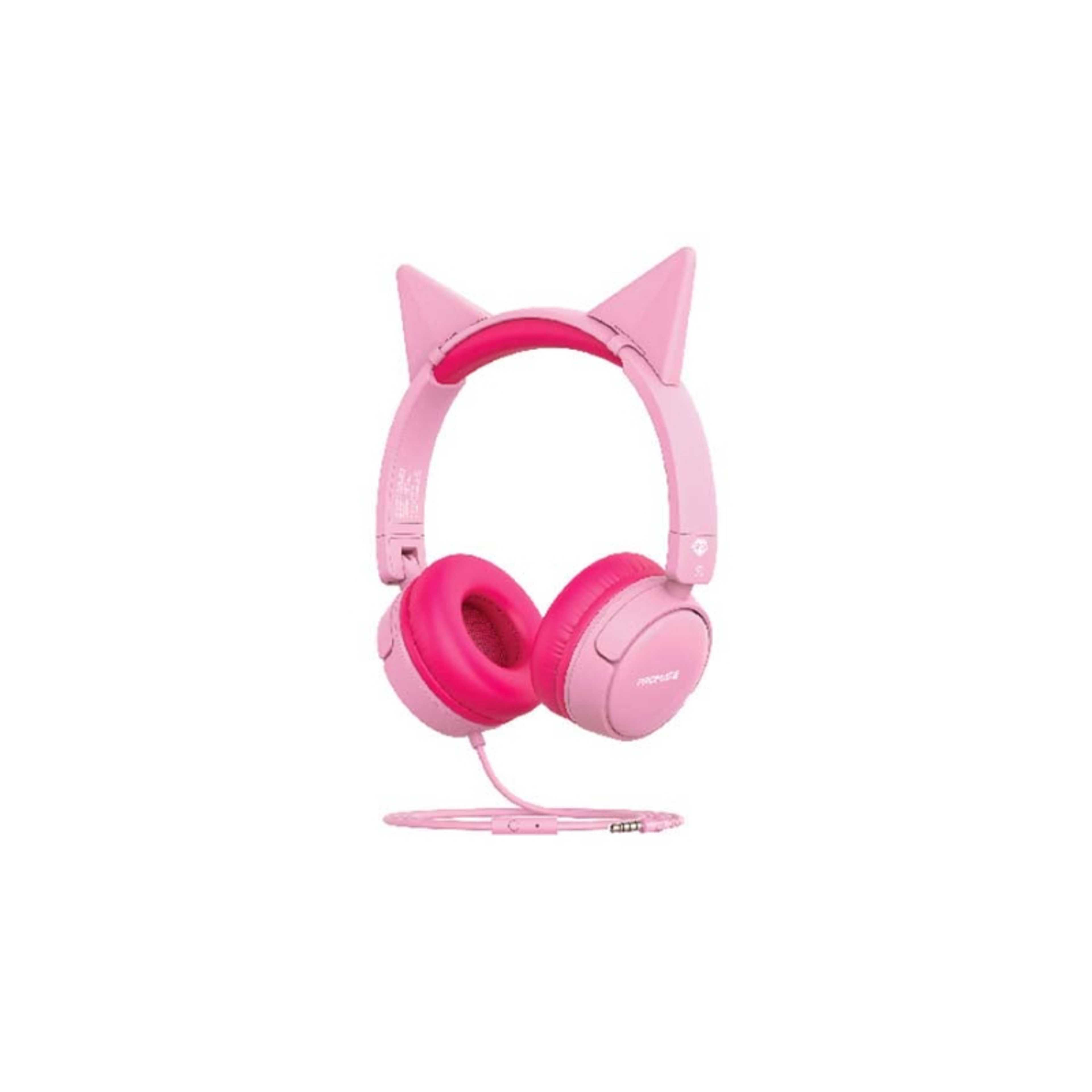 Wired Kids Headphones,Premium Detachable Cat Ear Kids Headset with Mic, 85dB to 95dB Sound Control,AUX Share Port and Soft Pads,for Smartphones,Laptops,Mp3 Player,Jewel BubbleGum - Product Main Image