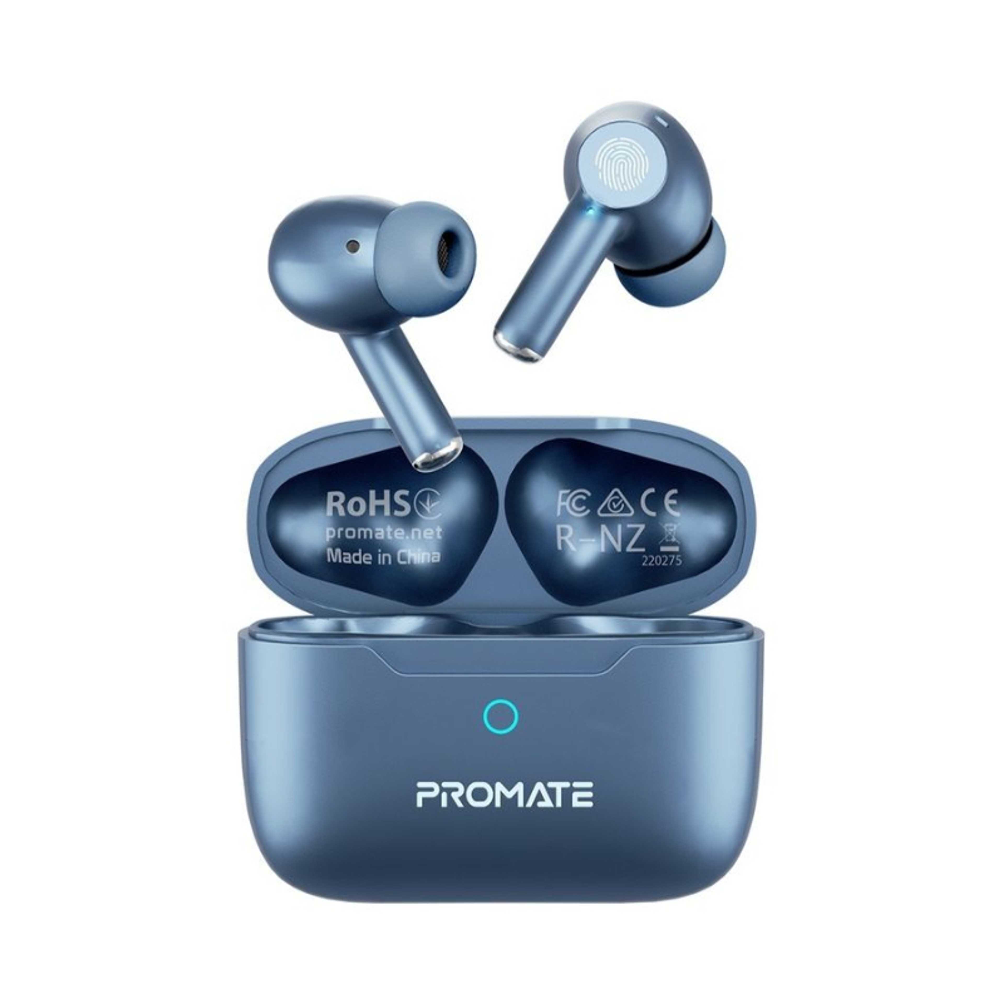 Bluetooth Earbuds, Wireless Active Noise Cancelling Headphones with IntelliTouch Control, 25H Long Playtime, Portable Charging Case and Built-In Mic , ProPods Blue - Product Main Image