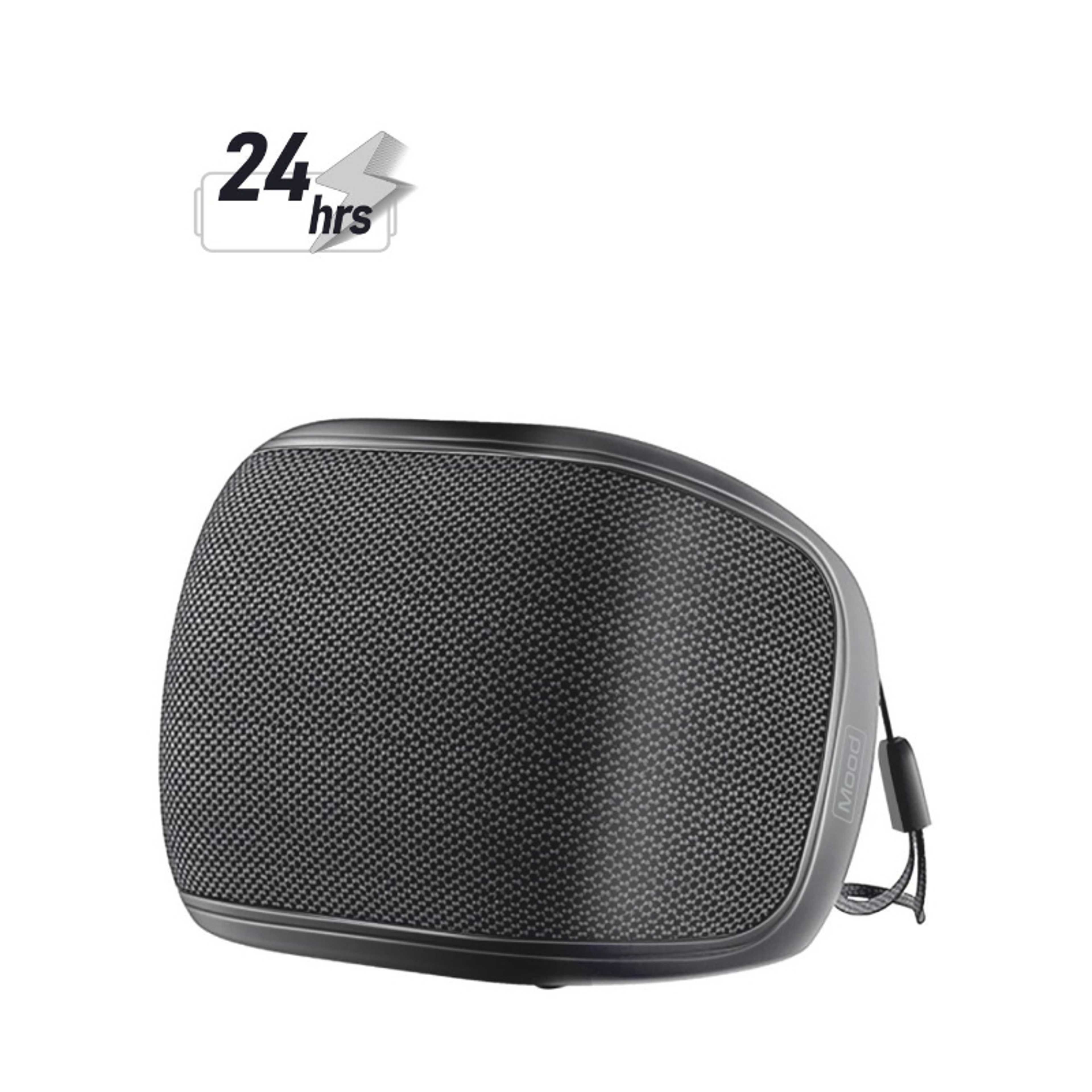 Bluetooth Speaker, Premium 5W True Wireless IPX4 Water Resistant Portable Speaker with HD Sound, Long 24H Playtime, USB Flash Port, Mood Black - Product Main Image
