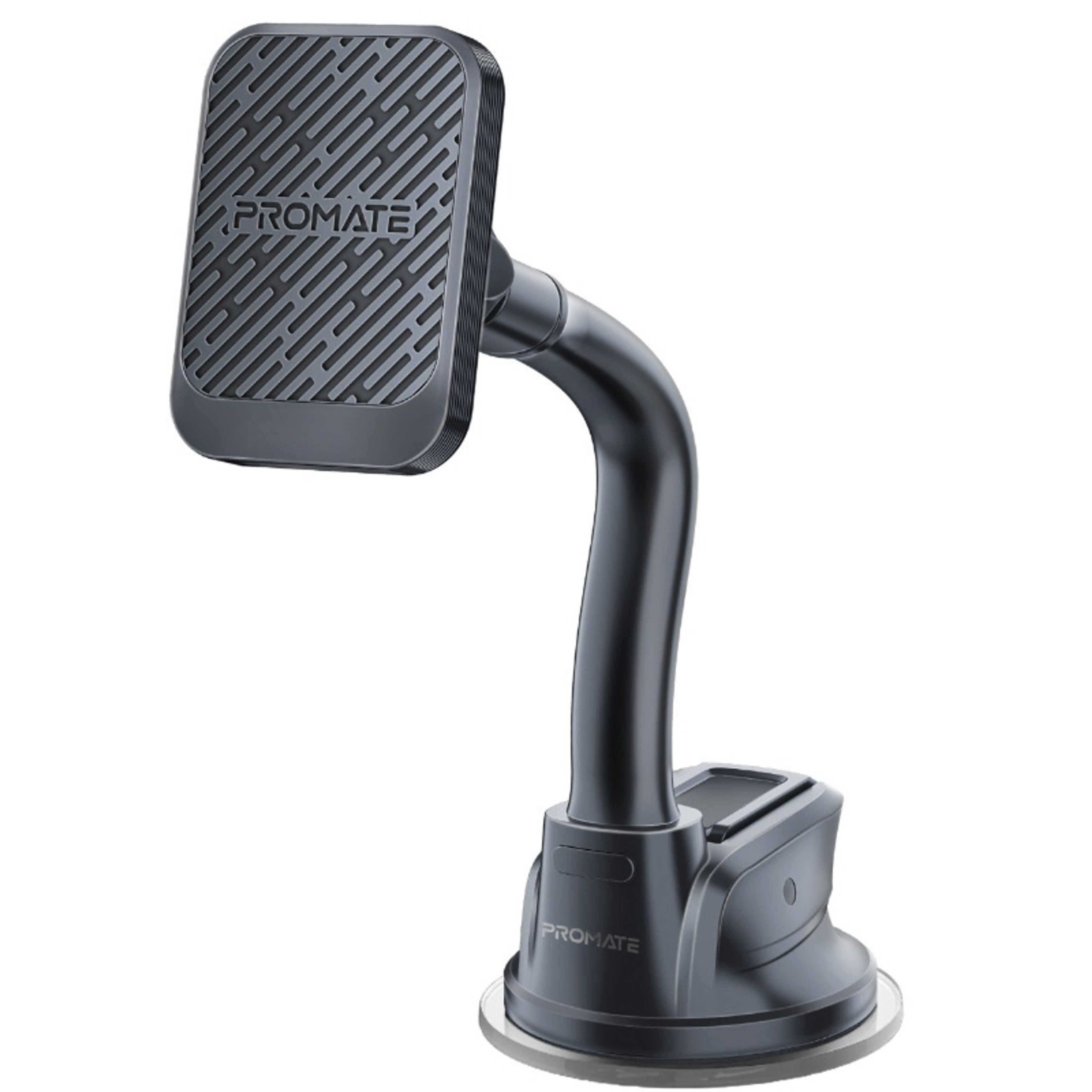 Car Phone Mount, Universal Magnetic Stick-On Gooseneck Mount Holder With 360 Degree Cradle-Free Design, N52 Powerful Magnet And Slip-Proof Surface, MagMount-Pro Black - Product Main Image