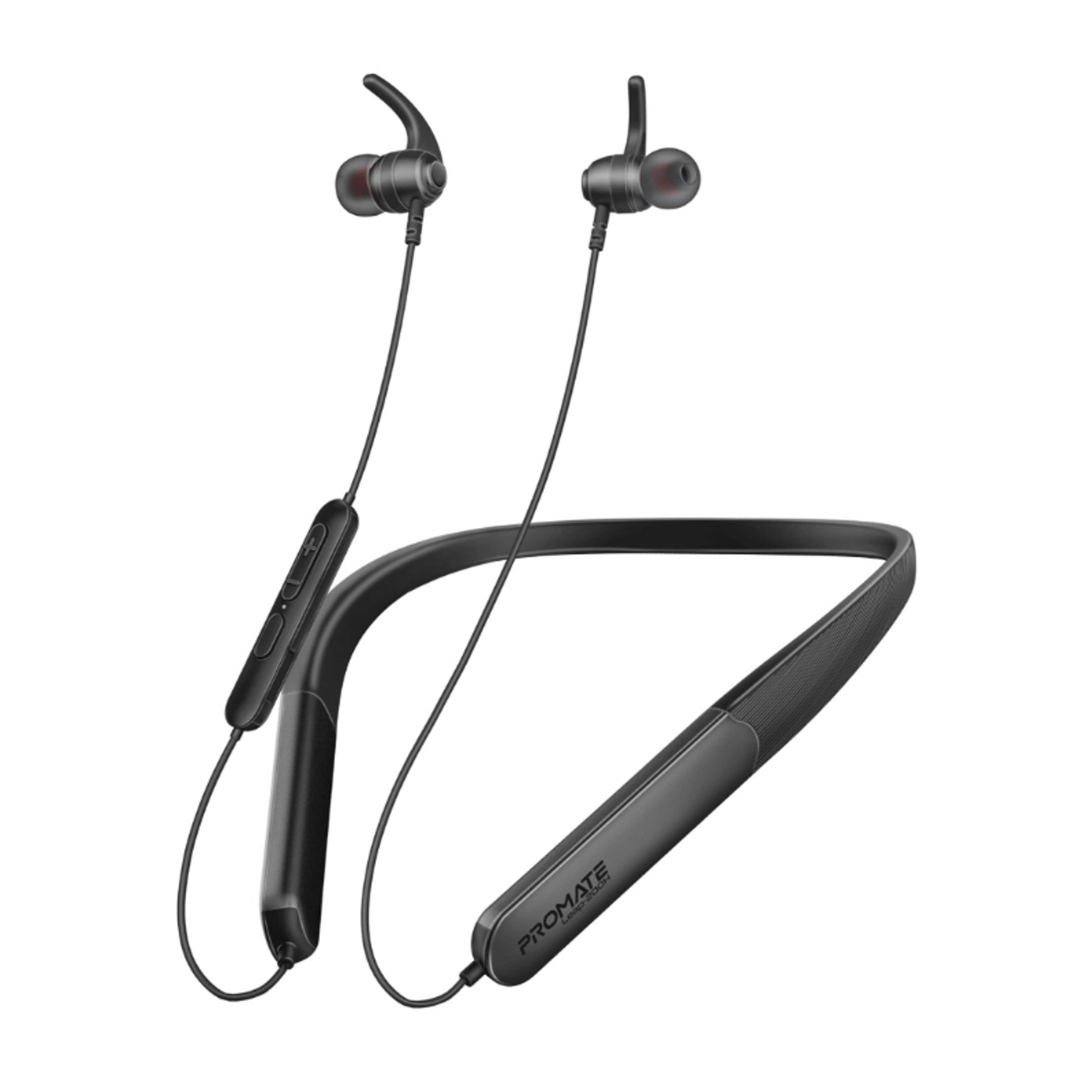 High-Fidelity Wireless Neckband Earphones with 200-hour Playtime, ENC Call Noise Cancellation, Multi-Point Connection with Two Devices, Bluetooth V5.4, Omni-Directional Mic, In-Line Controls, Crystal-Clear Call Quality, IPX5 Water- Resistance Black - Product Main Image