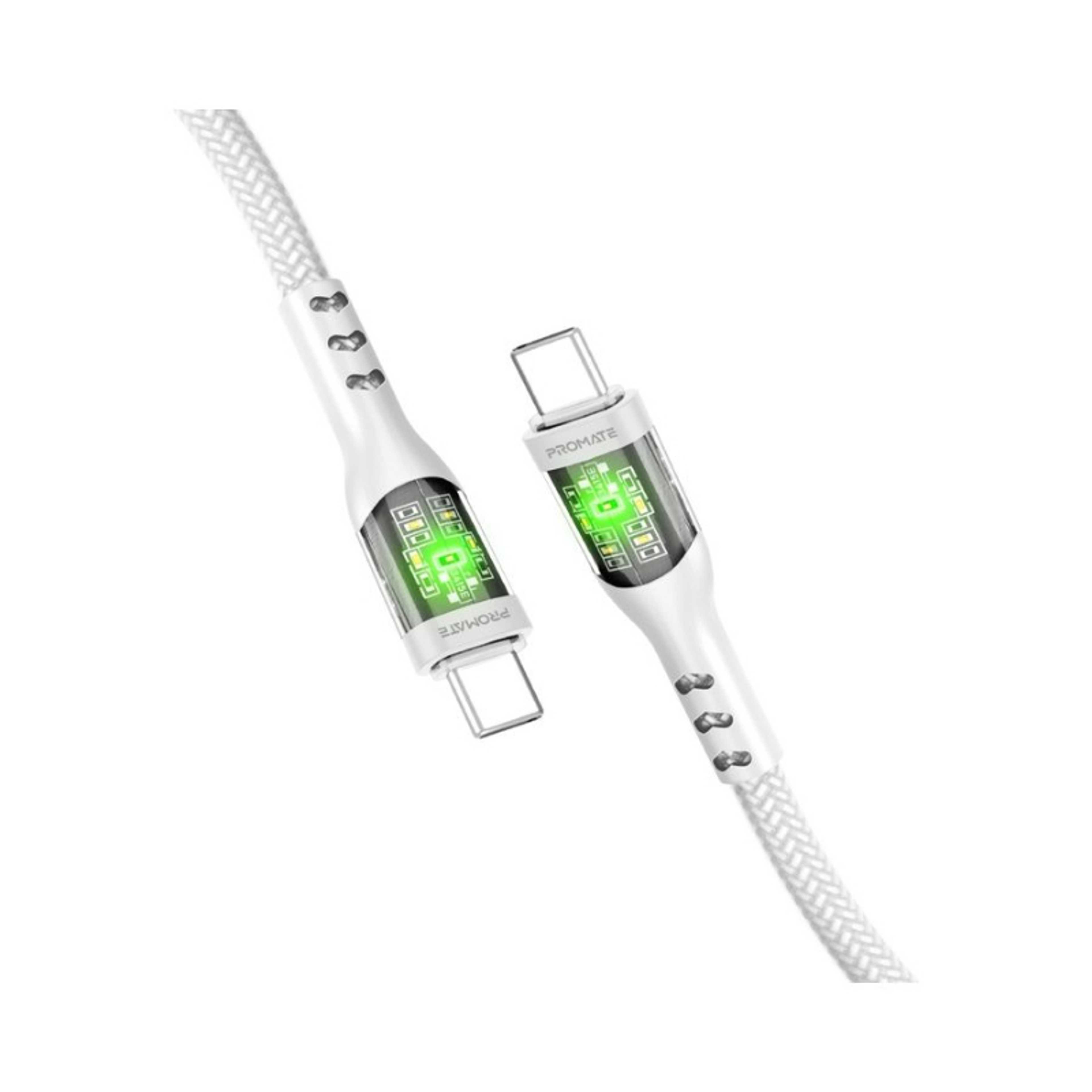 Type-C To Type-C Premium Cable 60W White - Product Main Image