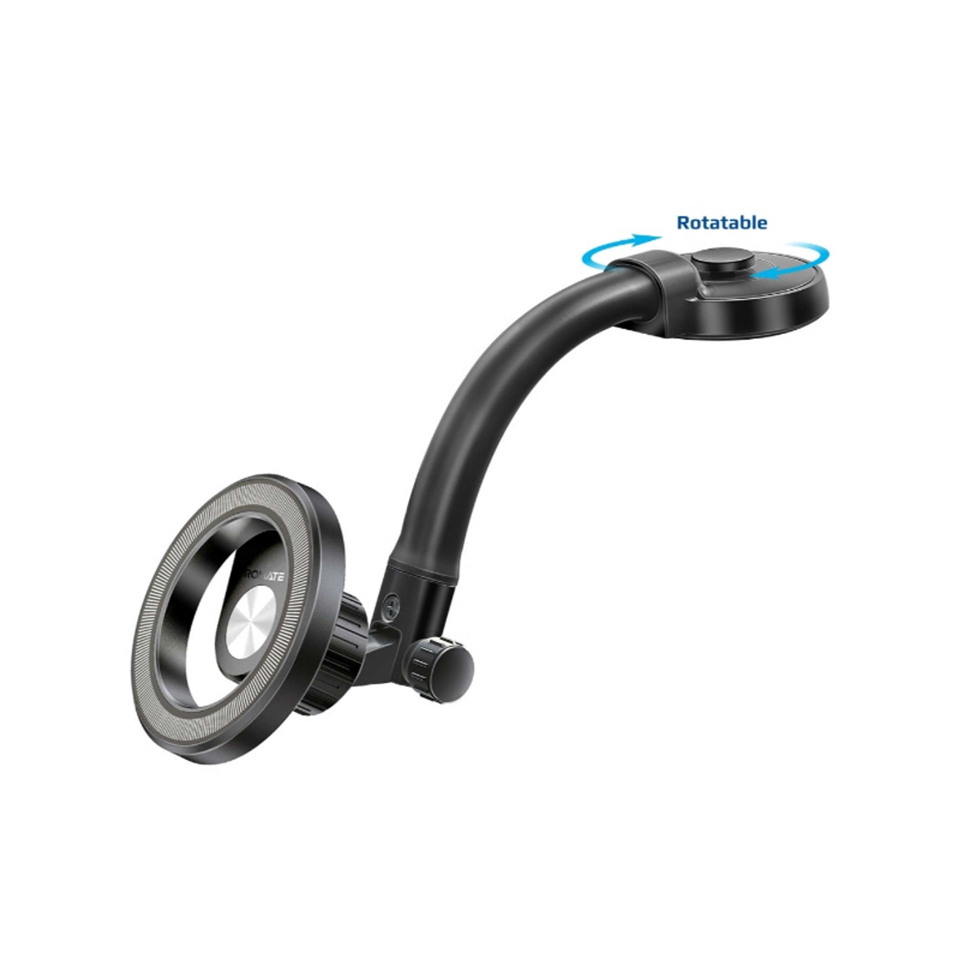 Car Phone Mount, MagGrip Universal Rotatable Gooseneck Mount Holder With 360 Degree Cradle-Free Design, N52 Powerful Magnet And Slip-Proof Surface, MagHoop-GN Black - Product Main Image