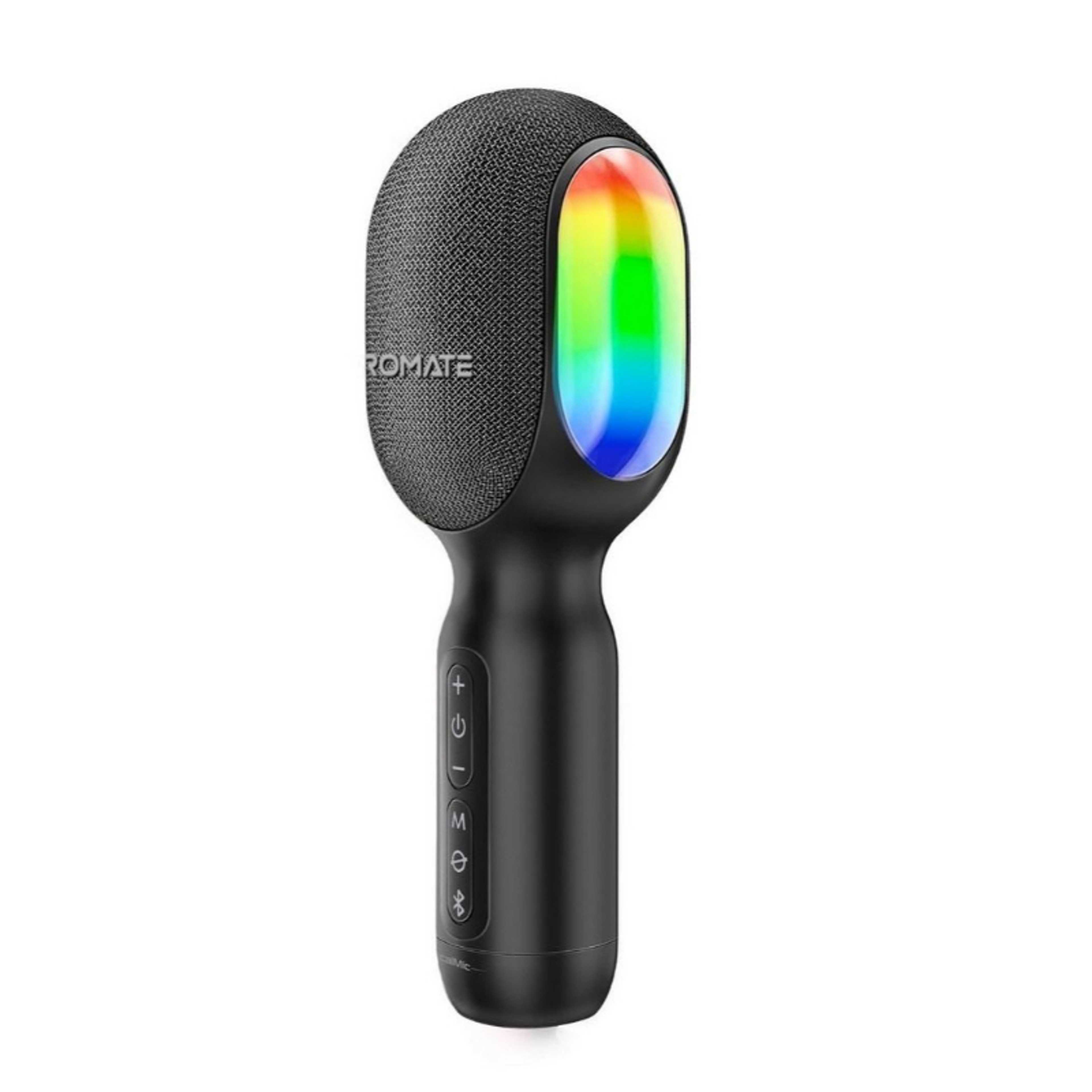 Promate Wireless Bluetooth Karaoke Microphone, Handheld 5-in-1 Karaoke Microphone & Speaker with LED Lights, TWS Duet Mode, 10-Hour Play Time, 3.5mm AUX and Headphone Port for Party, Kids, Adults, VocalMic - Product Main Image