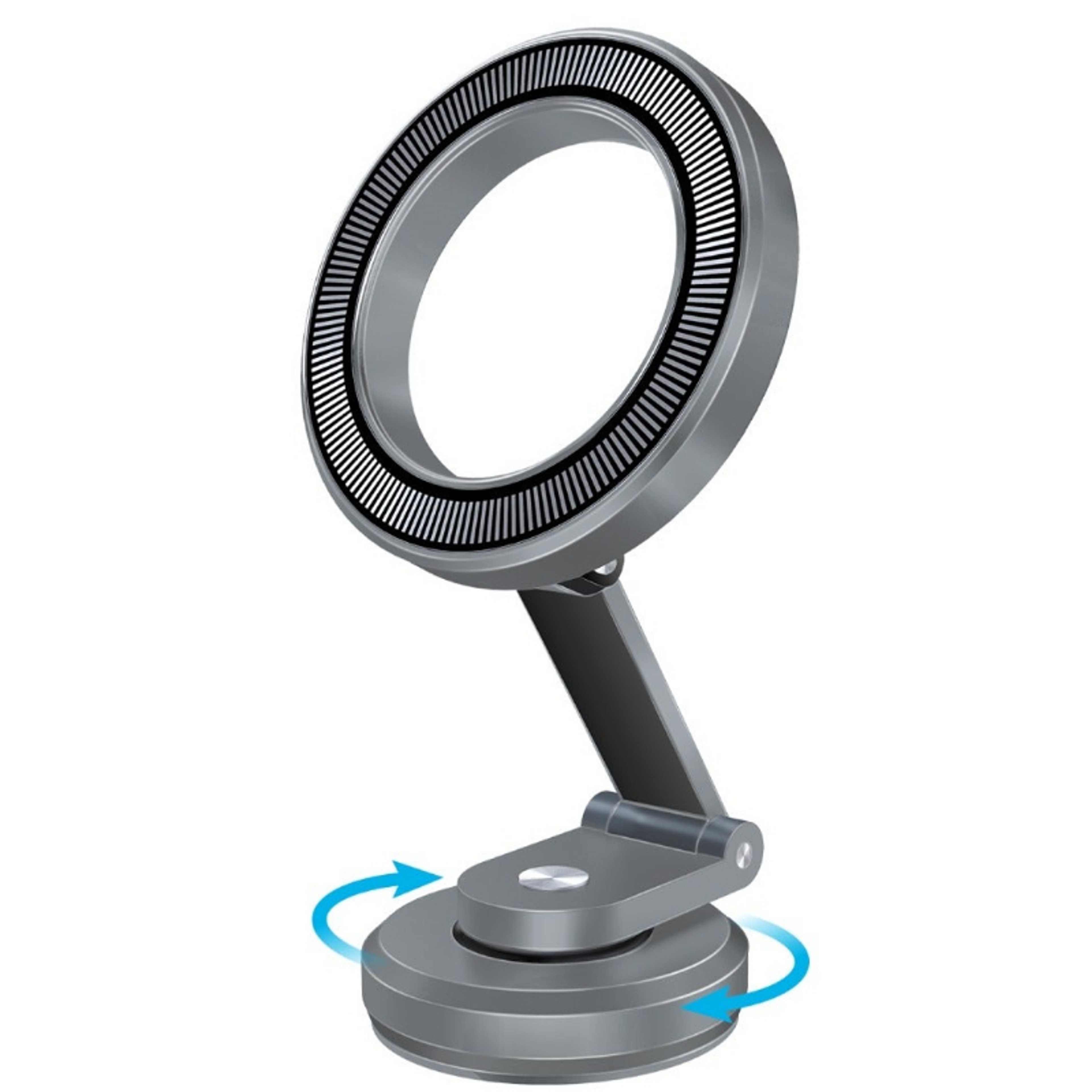 Car Phone Mount, MagGrip Ultra-Compact Foldable Mount Holder With 360 Degree Cradle-Free Design, N52 Powerful Magnet And Slip-Proof Surface, MagHoop-HG Grey - Product Main Image