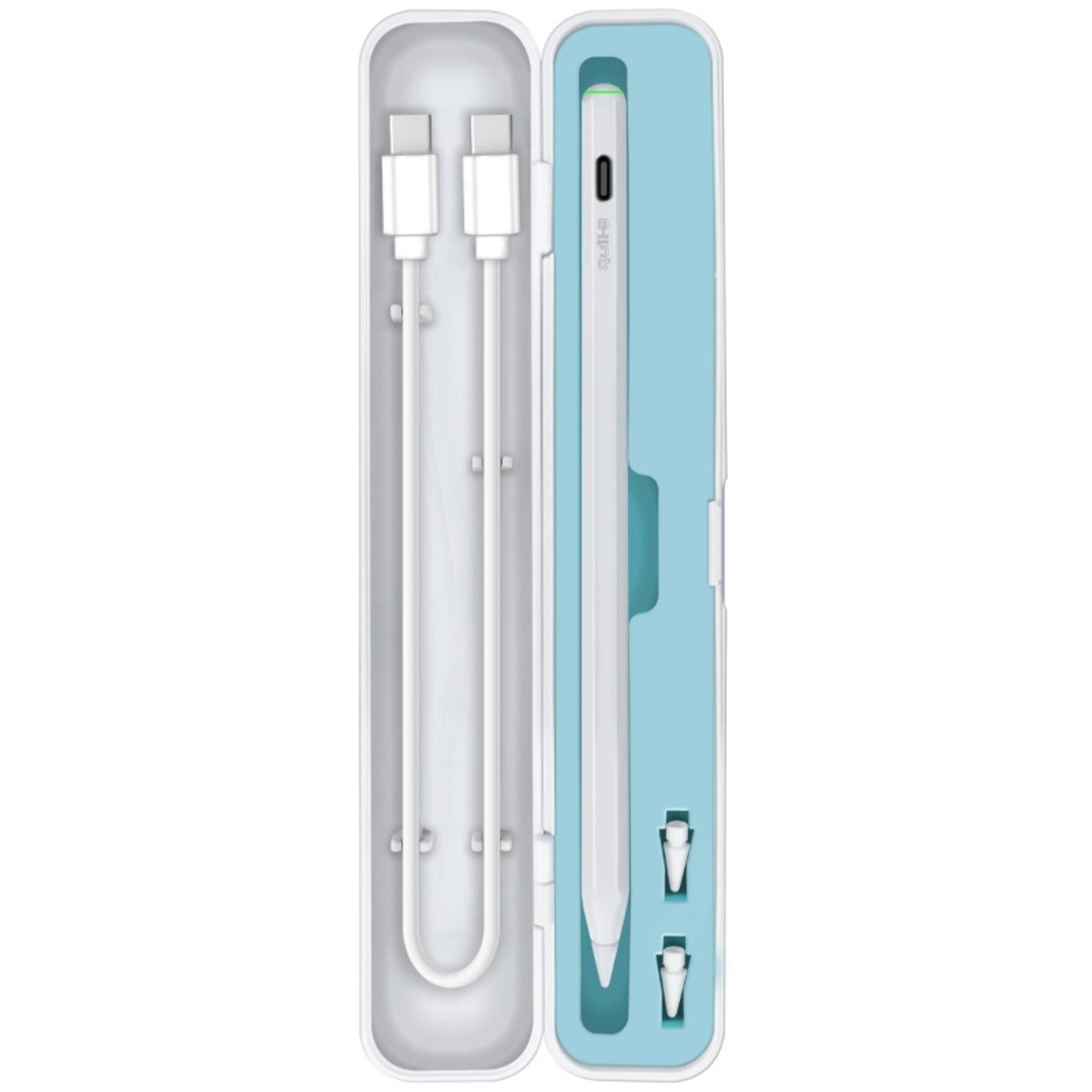 Bluetooth Stylus Pencil For iPad With Multifunctional Button,12-hour Battery Life, Palm Rejection, Tilt Recognition, Magnetic Charging, USB-C Port, 1-Year Standby Time,Replaceable Nib, Quill-3 White - Product Main Image