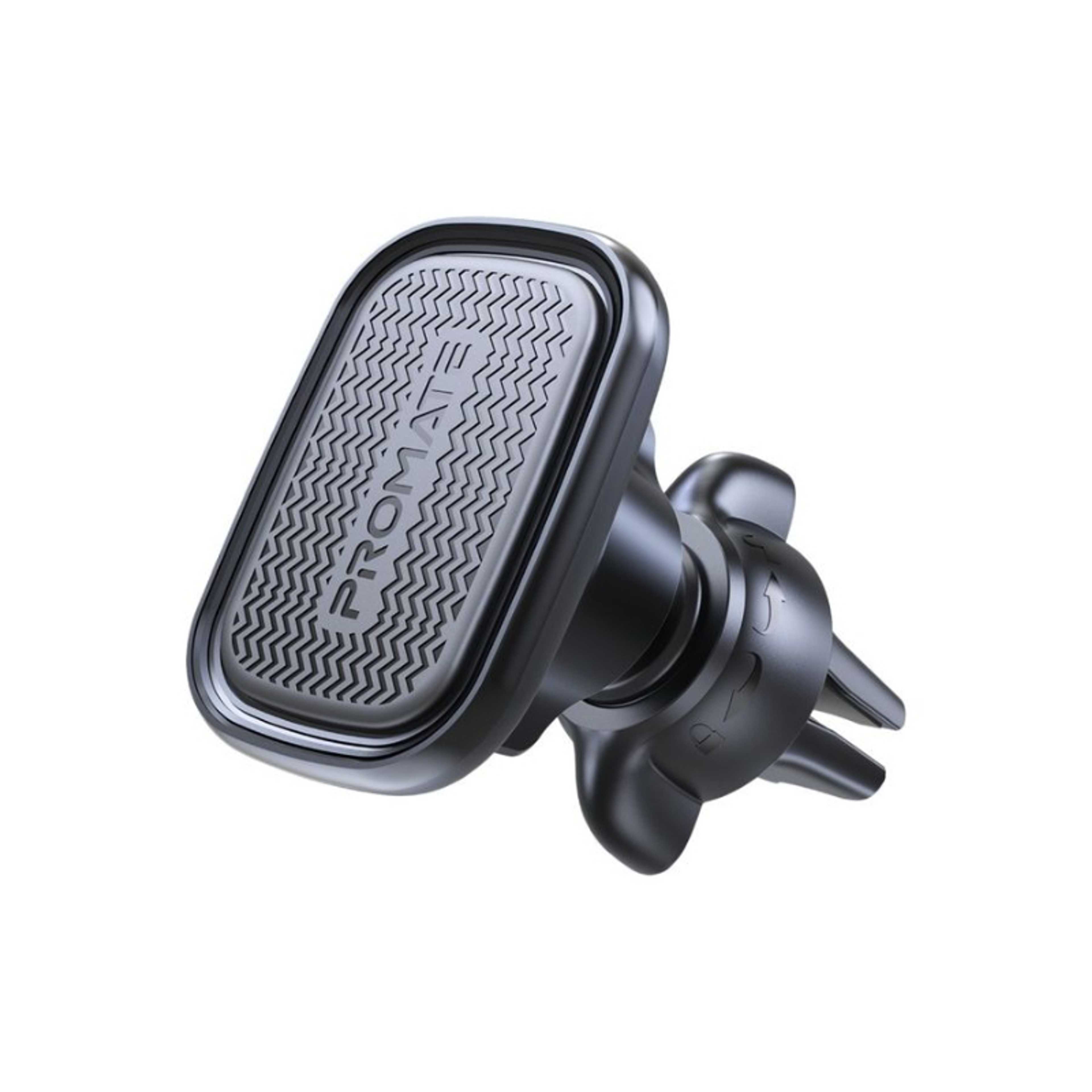 Car Phone Holder with Secure Magnetic Mounting, Anti-Slip Surface and 360-Degree Viewing, VentMag-L Black - Product Main Image