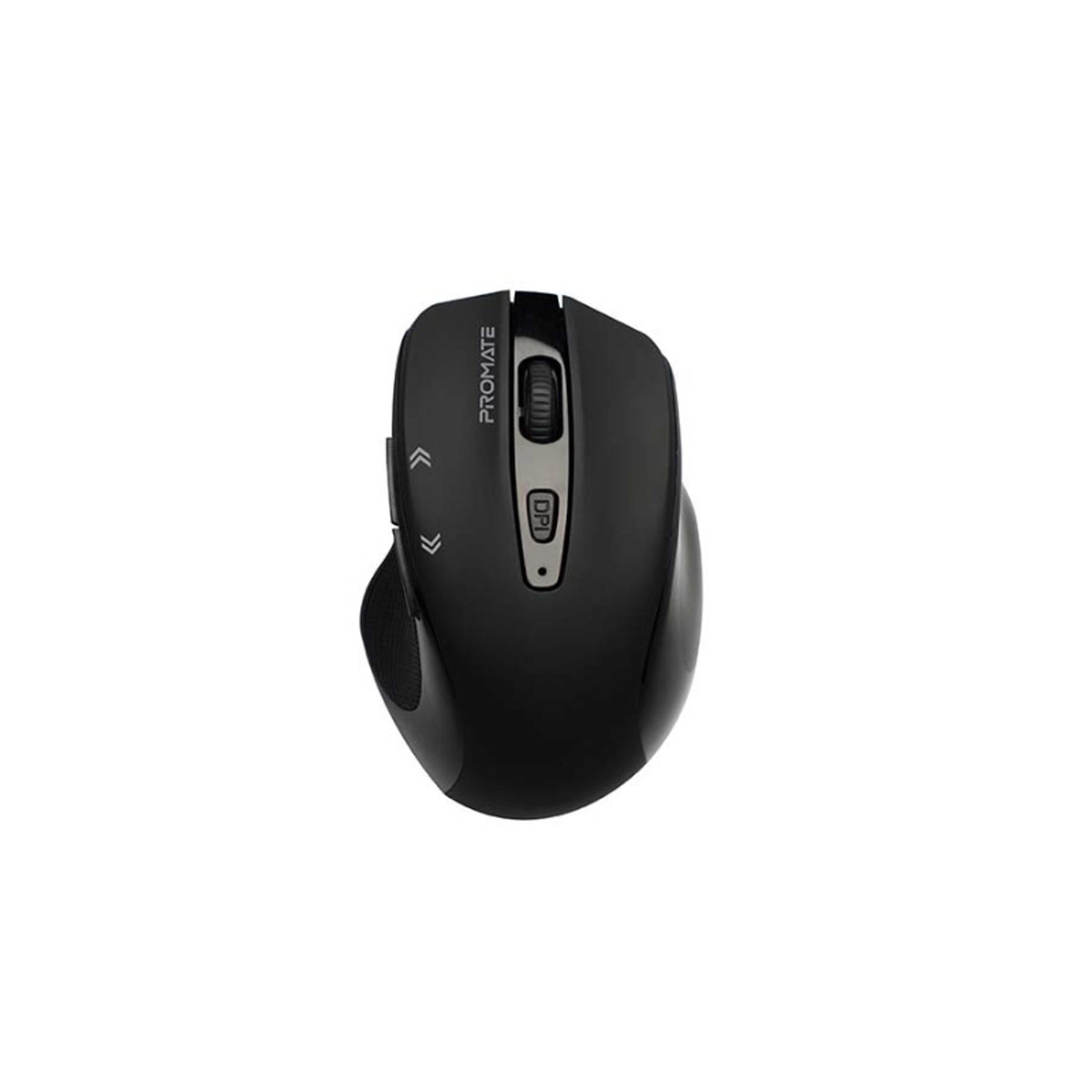 1600DPI Portable 2.4Ghz Precision Tracking EZGrip Ergonomic Mouse with 10m Range, Nano USB Receiver, Adjustable DPI Switch and 6 Programmable Buttons Black - Product Main Image