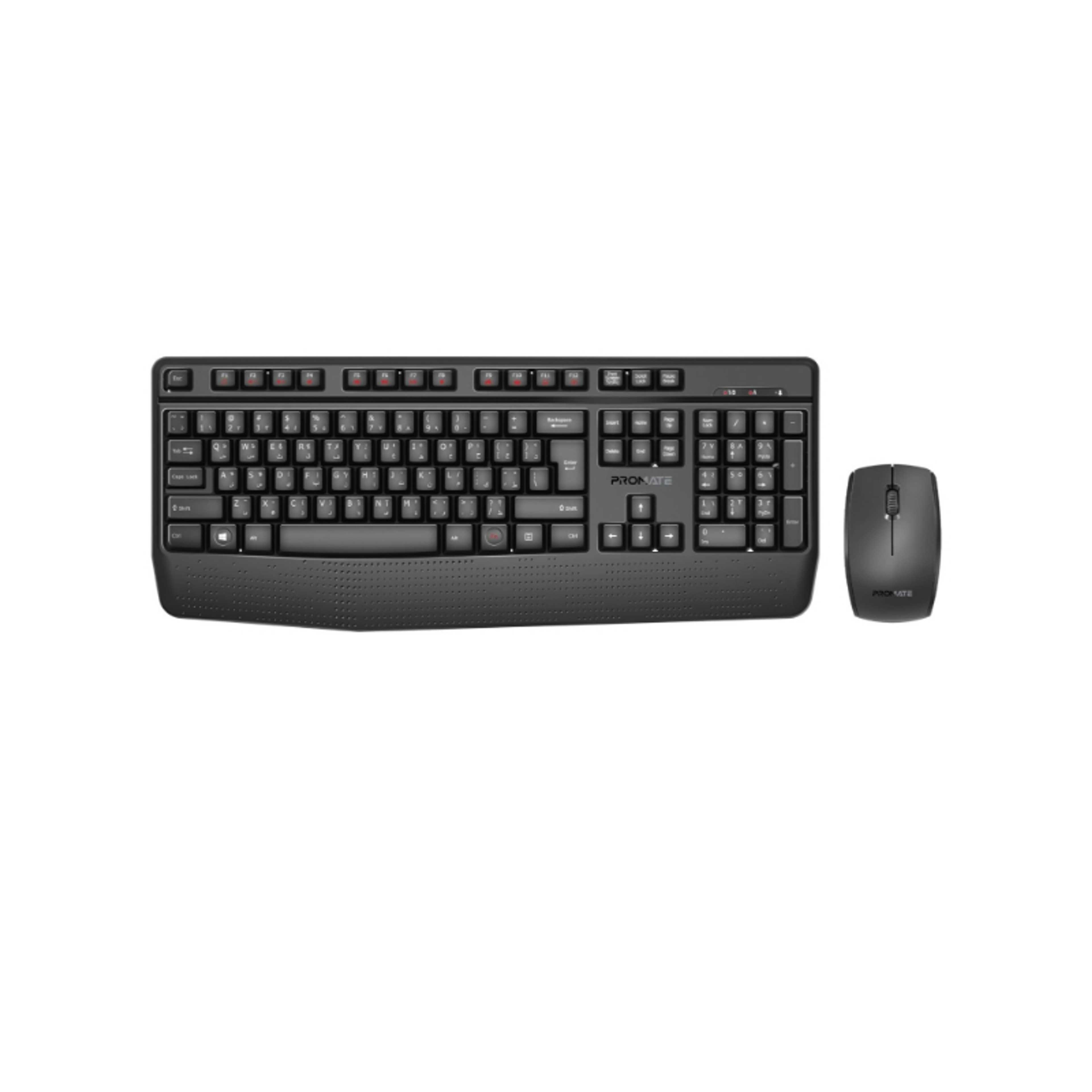 Wireless Keyboard and Mouse Combo, 2.4GHz Wireless with Built-In Palm Rest, Multi-Grip 1200 DPI Mouse, Nano USB Receiver - Product Main Image