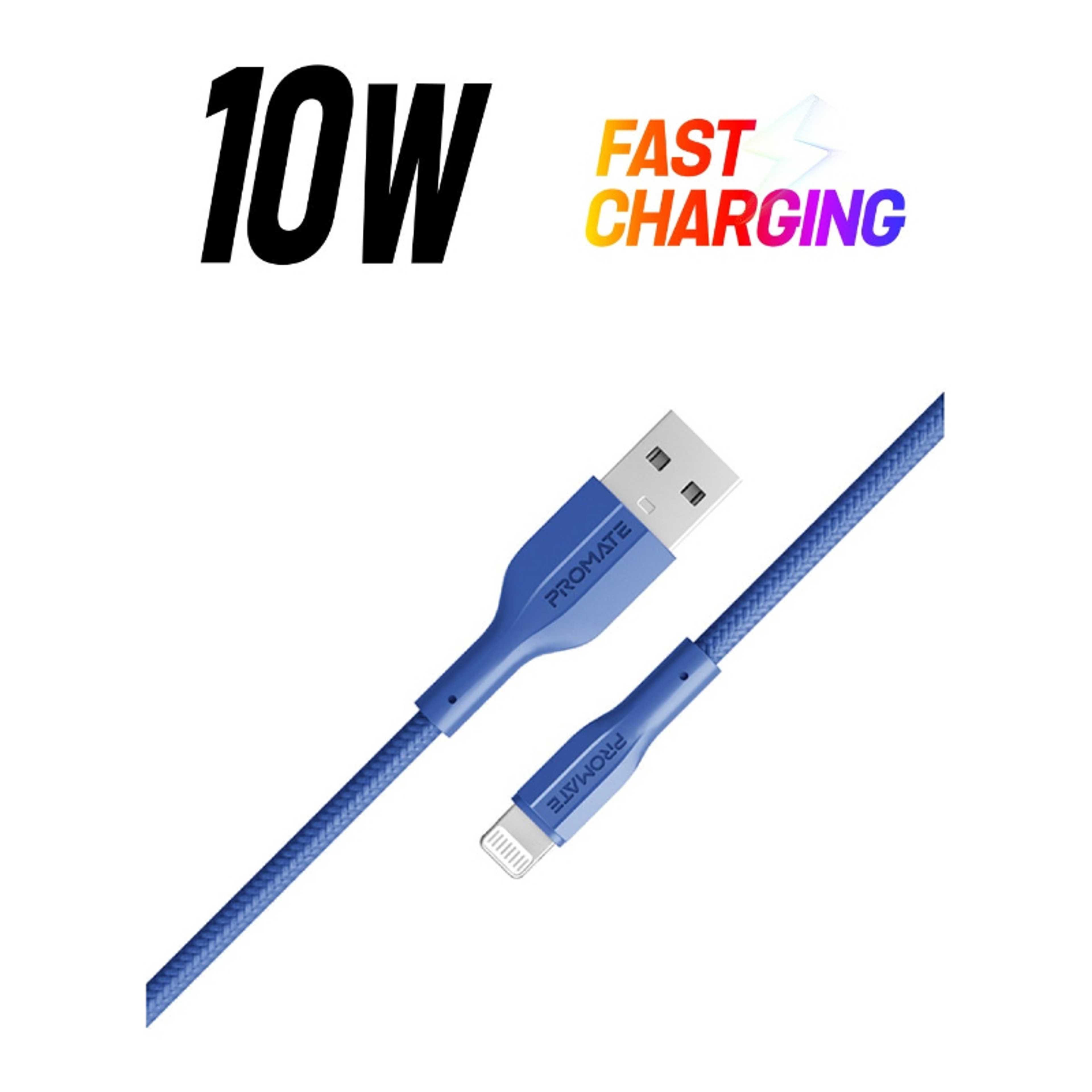 Usb-A To Lightning Cable Durable 10W Charger With 480 Mbps Data Transfer Navy - Product Main Image