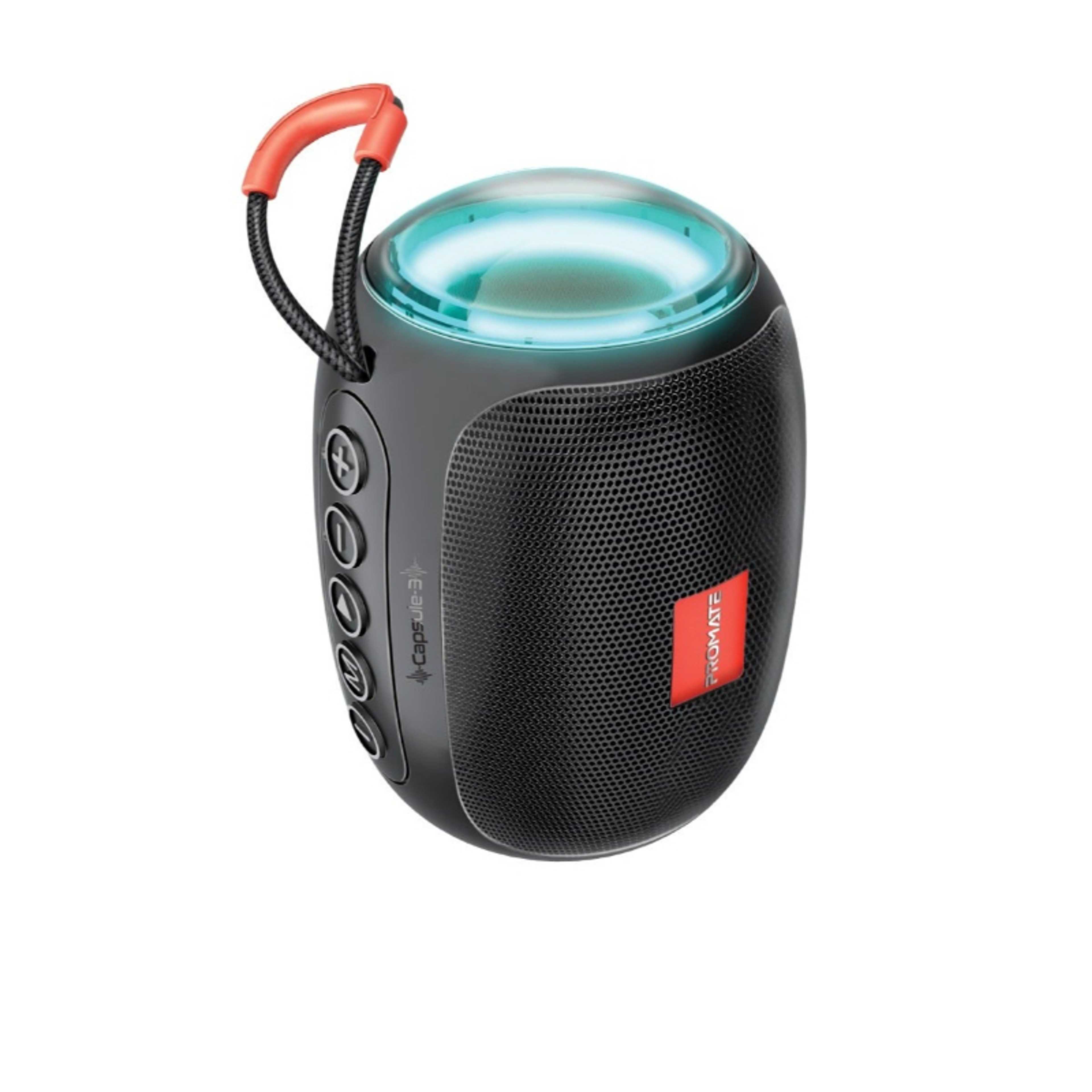 Bluetooth Speaker, Premium 5W True Wireless Portable HD Speaker with LED Lights, Bluetooth v5.3, Long Playtime, 3.5mm AUX, USB Port and TF Card Slot black - Product Main Image