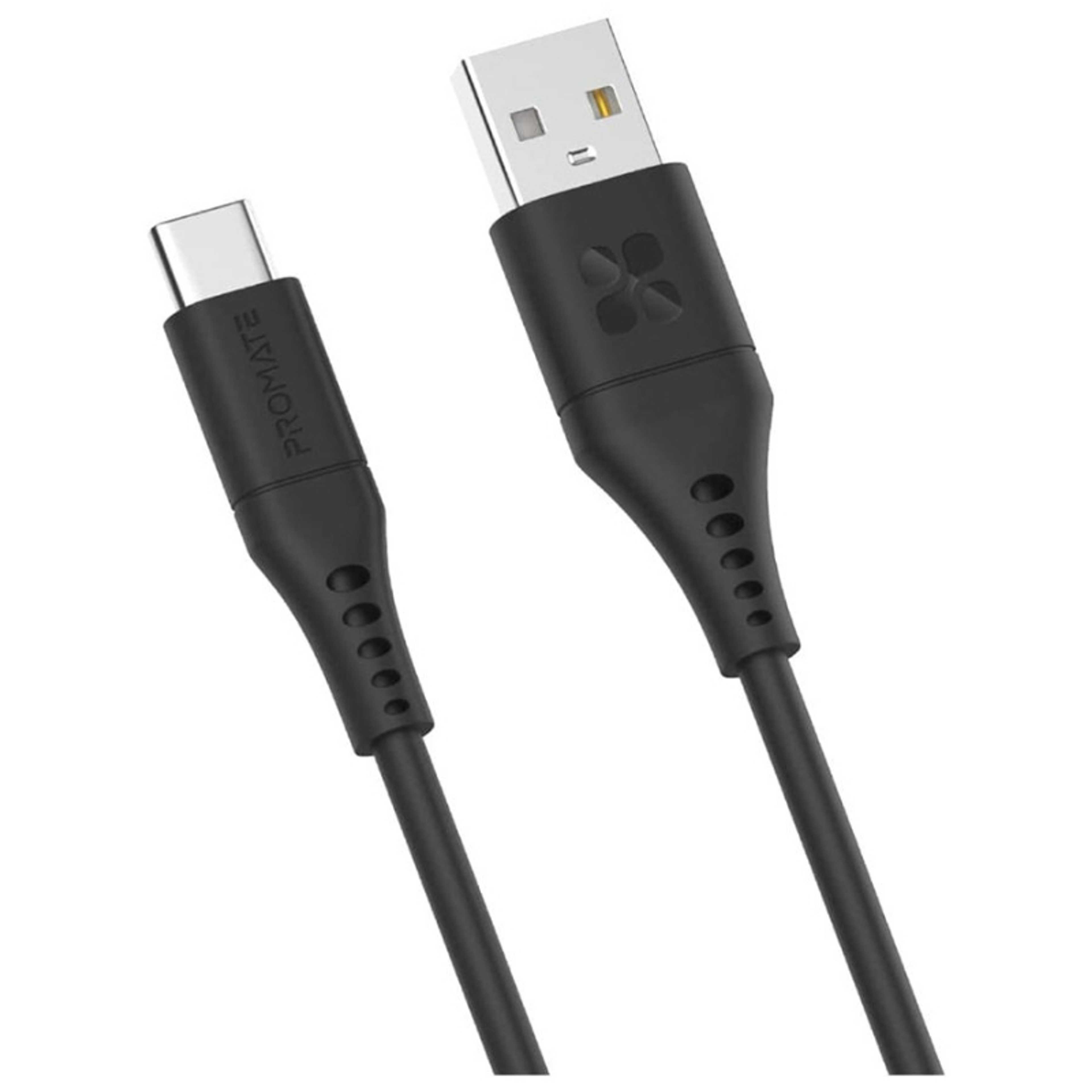 Ultra-Fast USB-A to USB-C Soft Silicone Cable 1.2M Black - Product Main Image