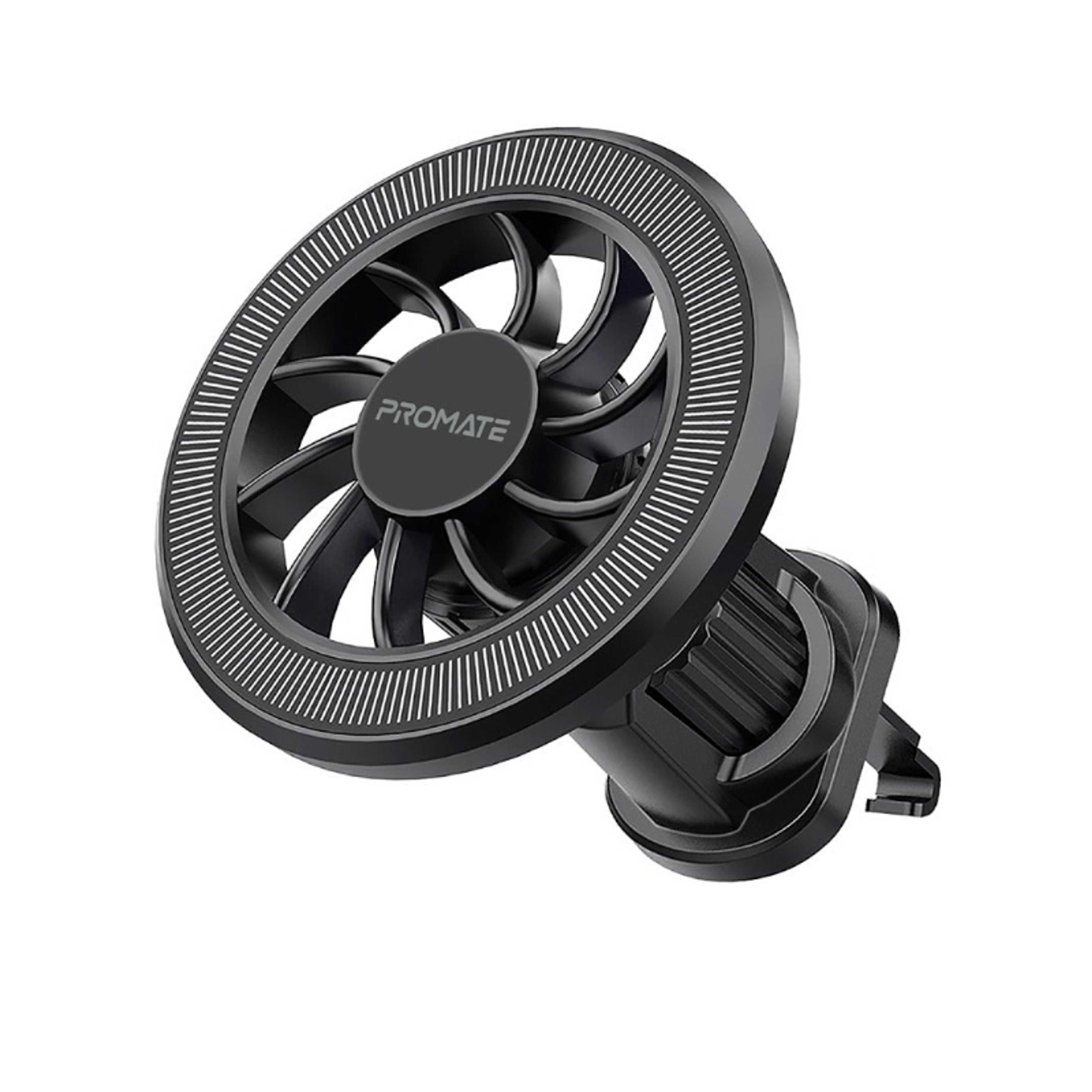 Magnetic Car Mount, Universal Magnetic Ring AC Vent Mount Holder with N52 Powerful Magnets, 360 Degree Rotation, Multi-Angle Support Black - Product Main Image