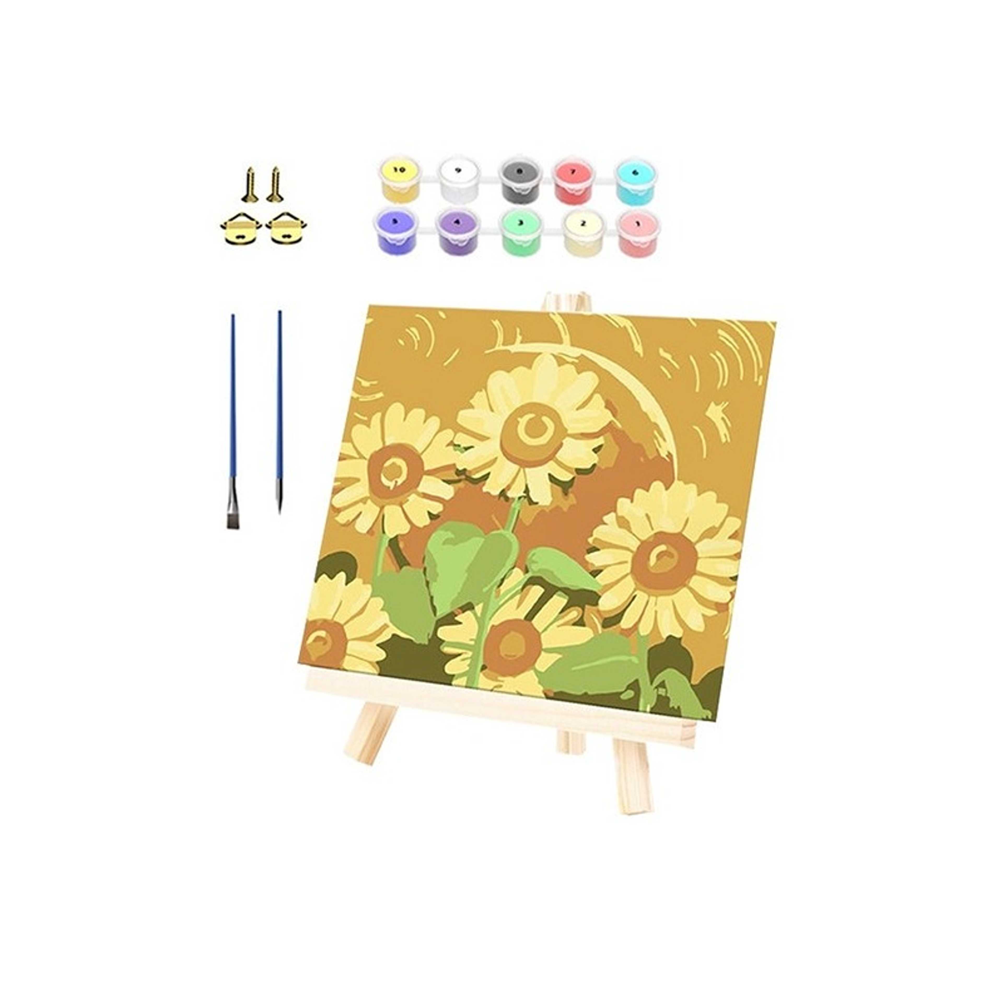 Colorful DIY Paint by Numbers Kits, Oil Painting on Canvas with Frame, Ideal for Children’s Painting Growth - Product Main Image