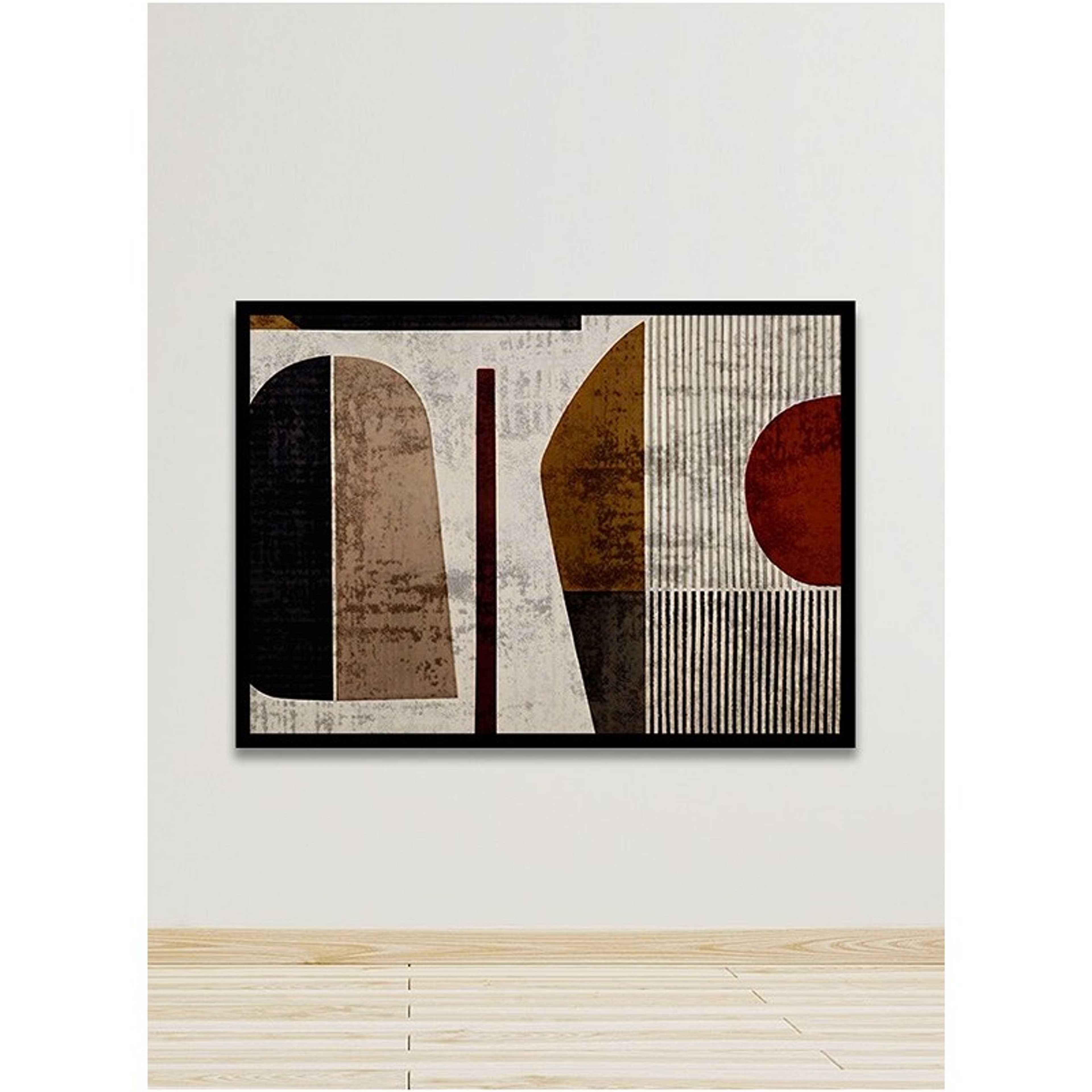 Canvas Wall Art For Wall Decoration Bohemian art Design With A Hollow Black Frame Size 120x80cm One Piece - Product Main Image