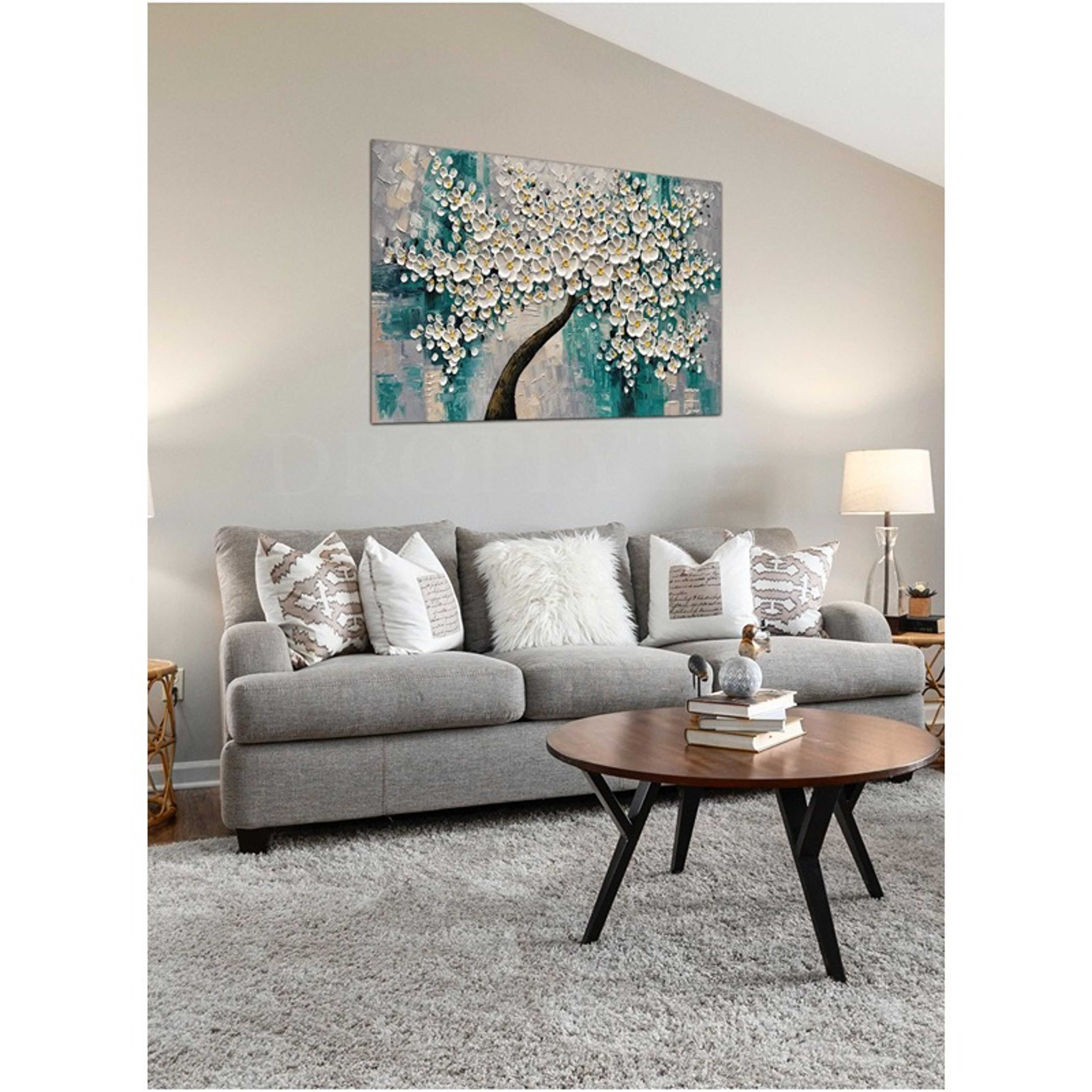 Multicolor Tree Abstract Painting Decorative Wall Art Wall Decor Card Board MDF Home Decor for Living Room, Drawing Room, Office Room and Bedroom 60CM x 40CM - Product Main Image