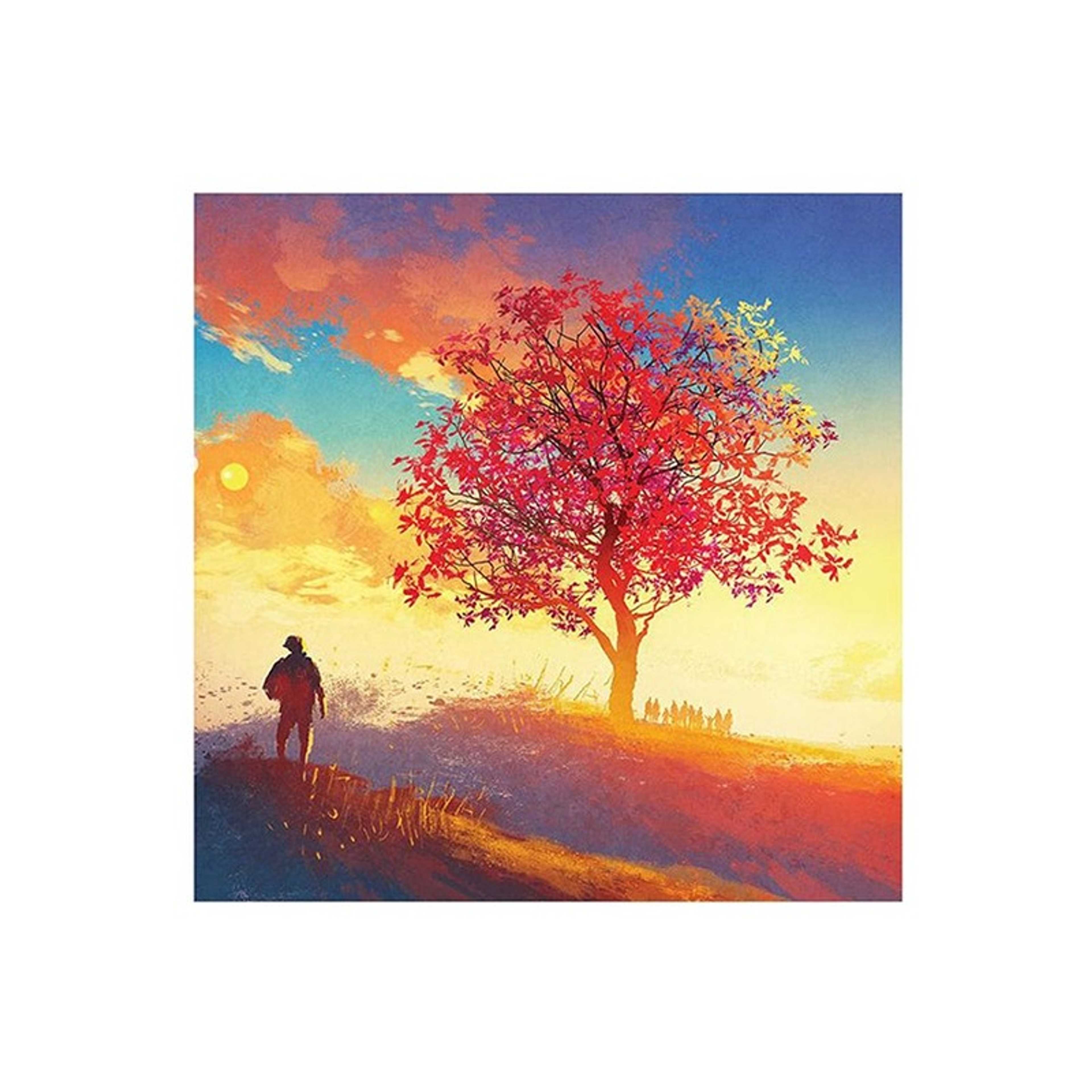 Frameless Decorative Wall Painting Multicolour 20x20centimeter - Product Main Image