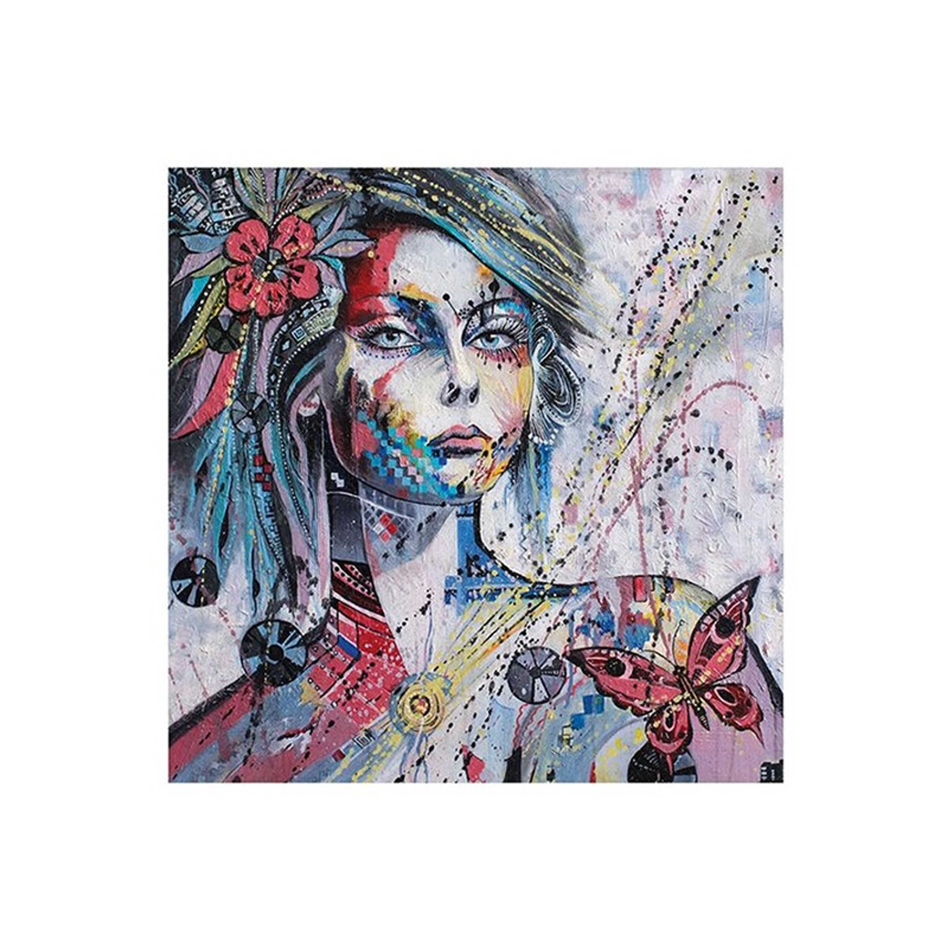 Frameless Decorative Wall Painting Multicolour 30x30centimeter - Product Main Image