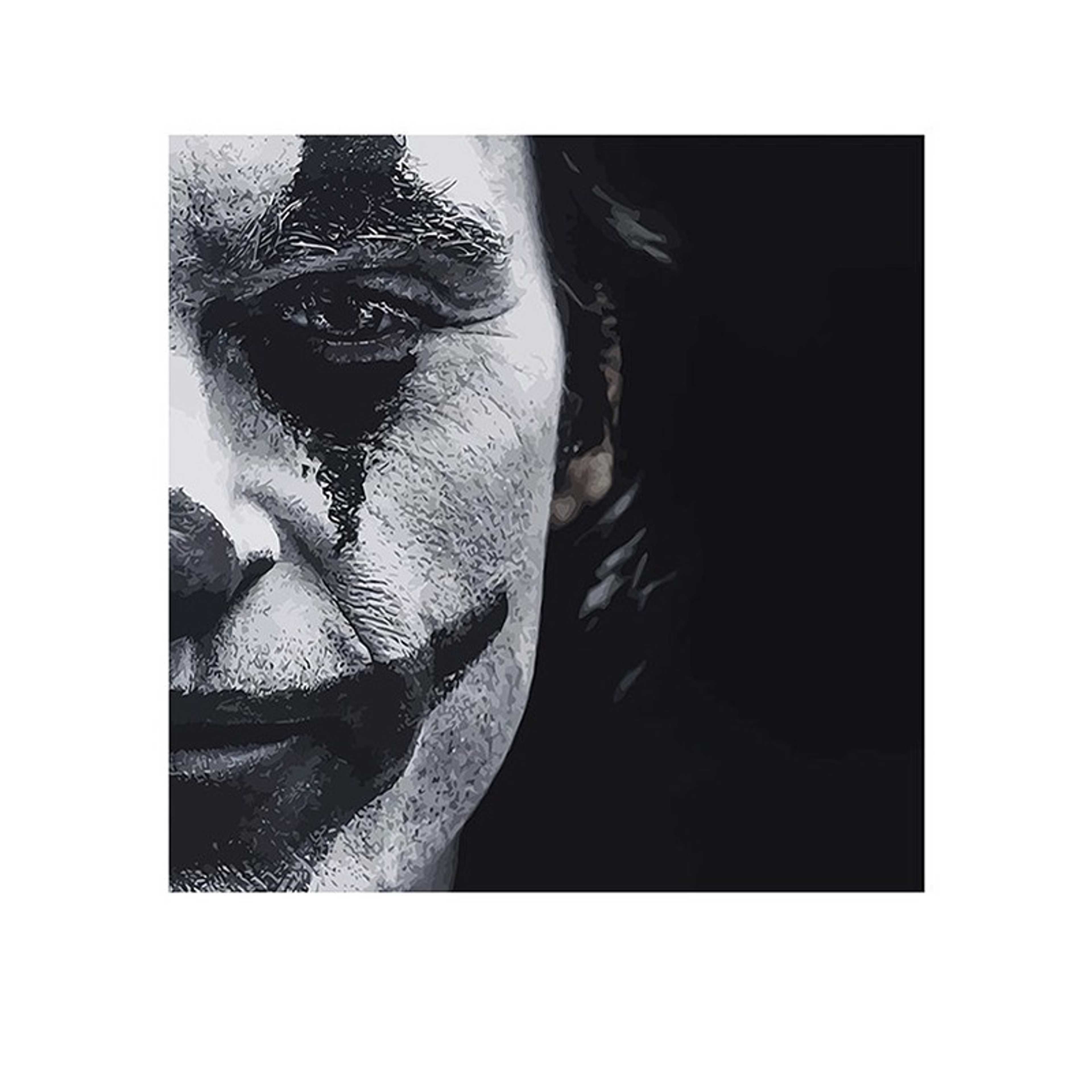 Joker Themed Wall Art Black/White 30x30cm - Product Main Image