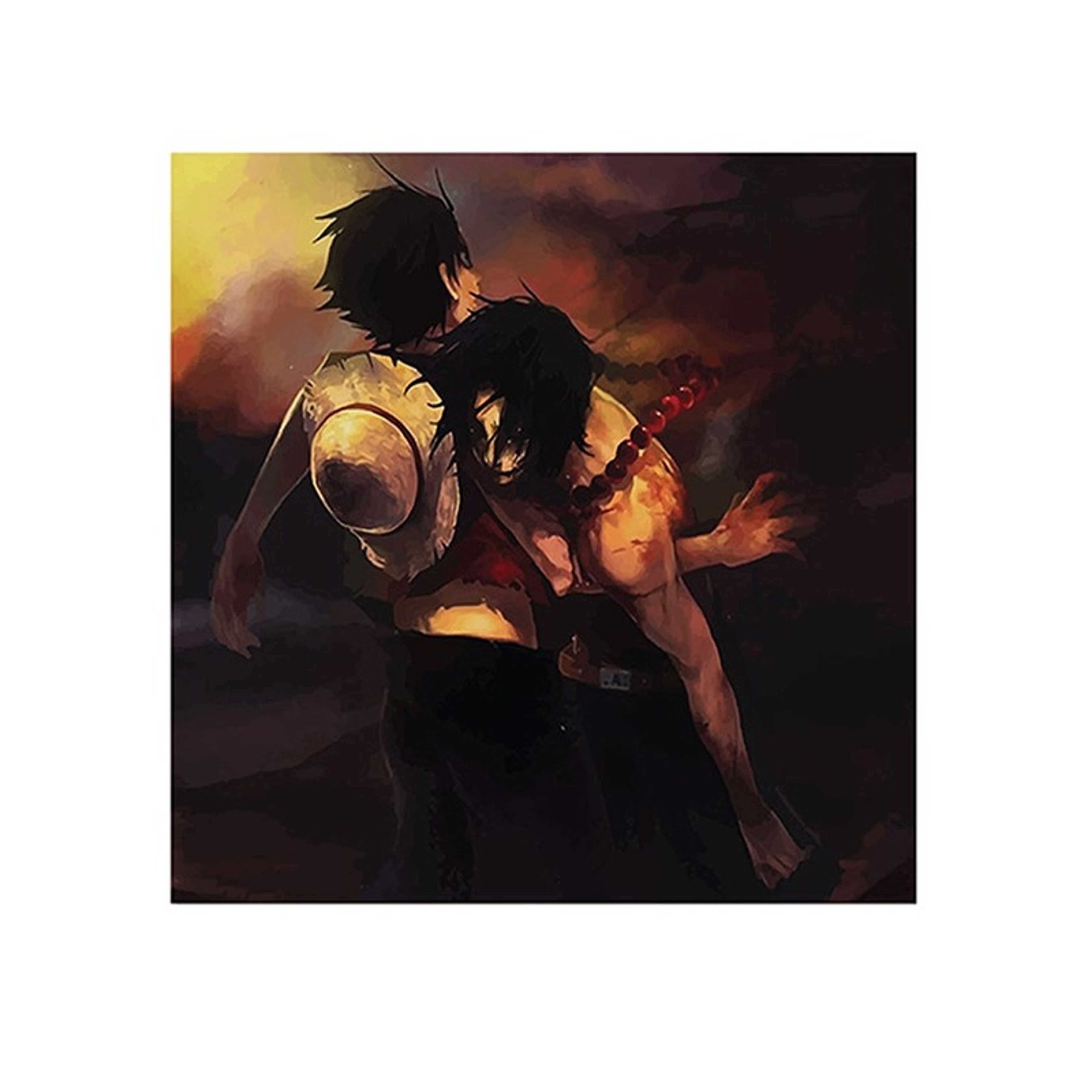 Luffy  Themed Printed MDF Wall Art Black/Yellow/Red 30x30cm - Product Main Image