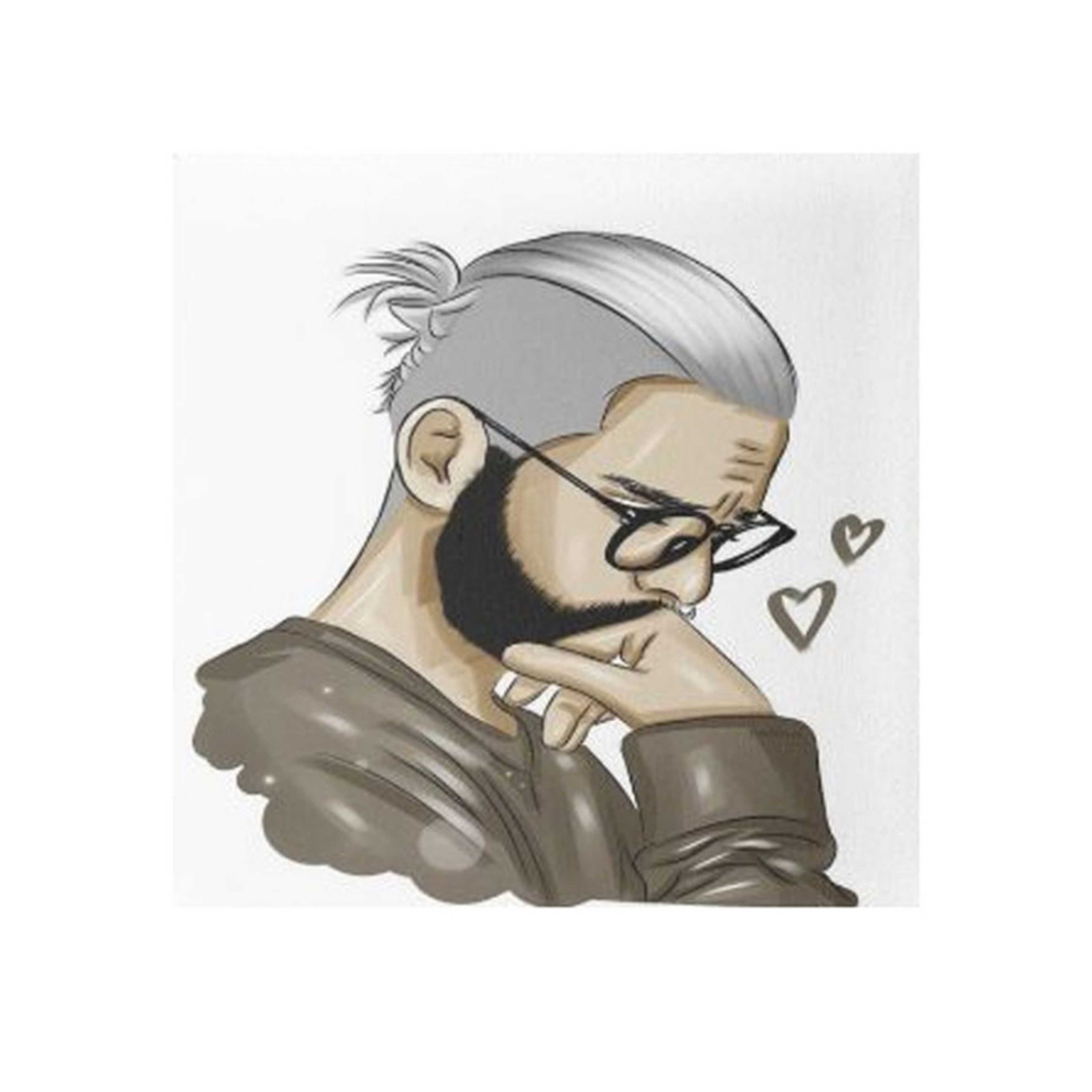 A Man Loves Hidden Frame Canvas Wall Painting Grey/Black/Beige 50 x 50centimeter - Product Main Image