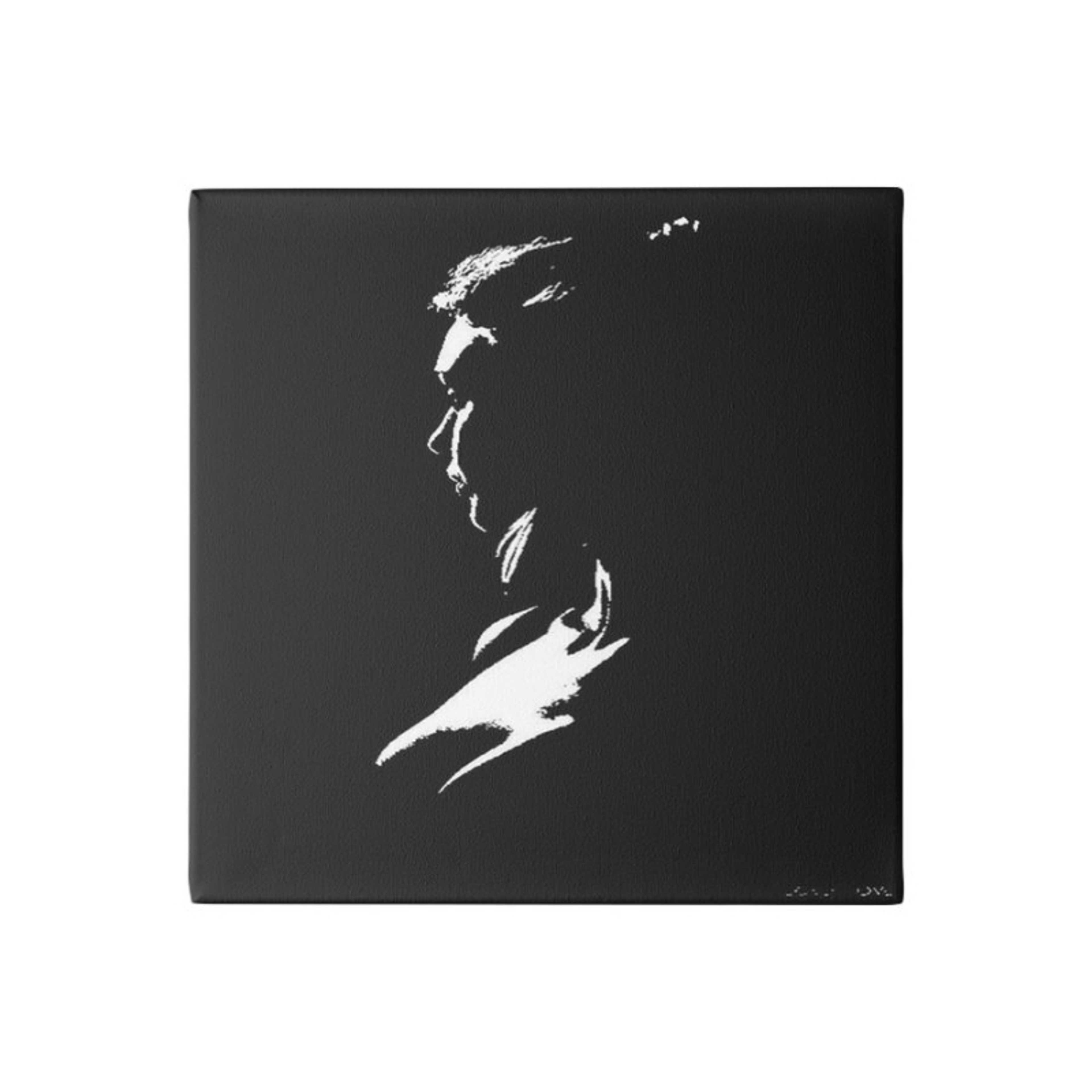 Girl Themed Wall Painting With Frame Black/White 50x50cm - Product Main Image