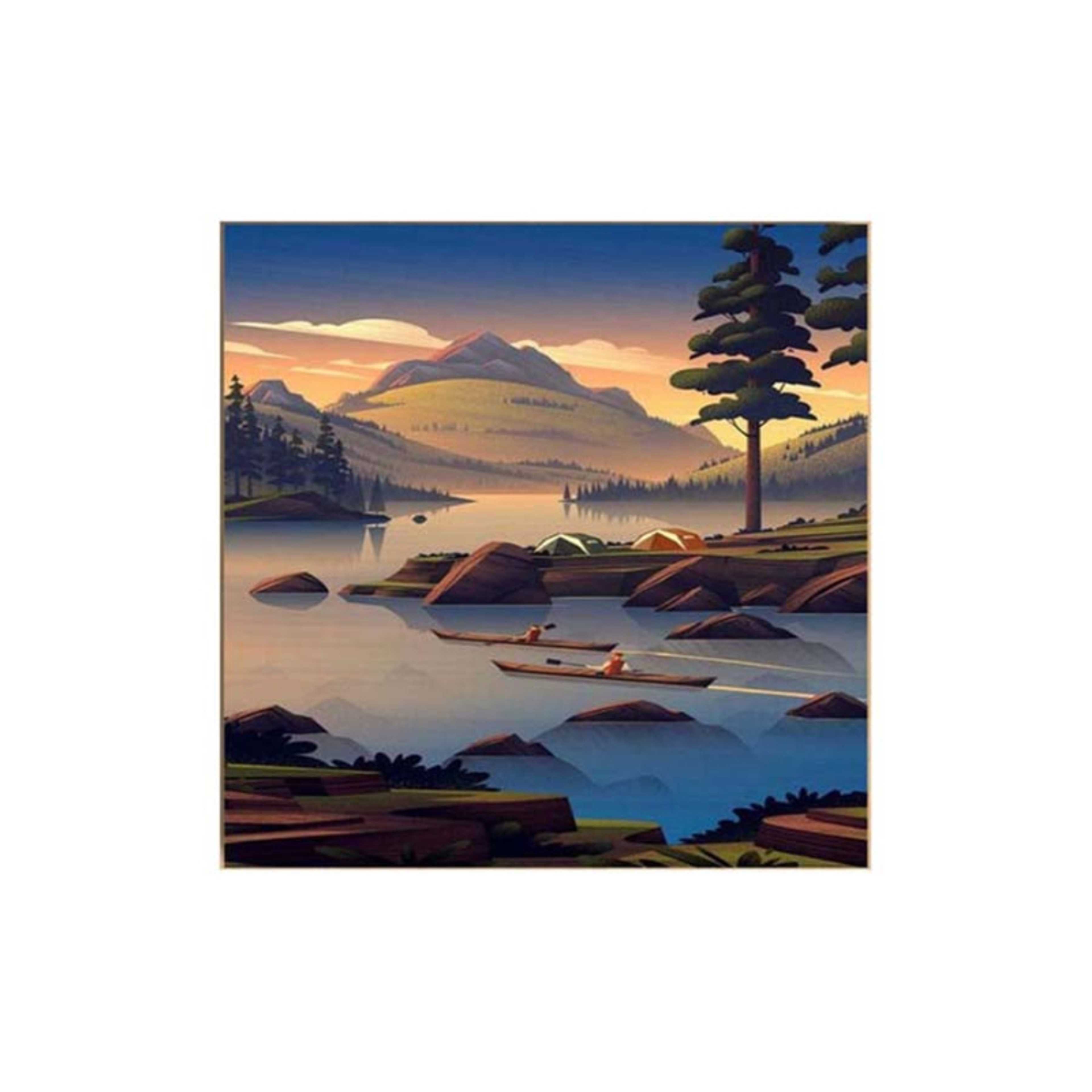 Nature Wall Art Painting Multicolour 30 x 30centimeter - Product Main Image