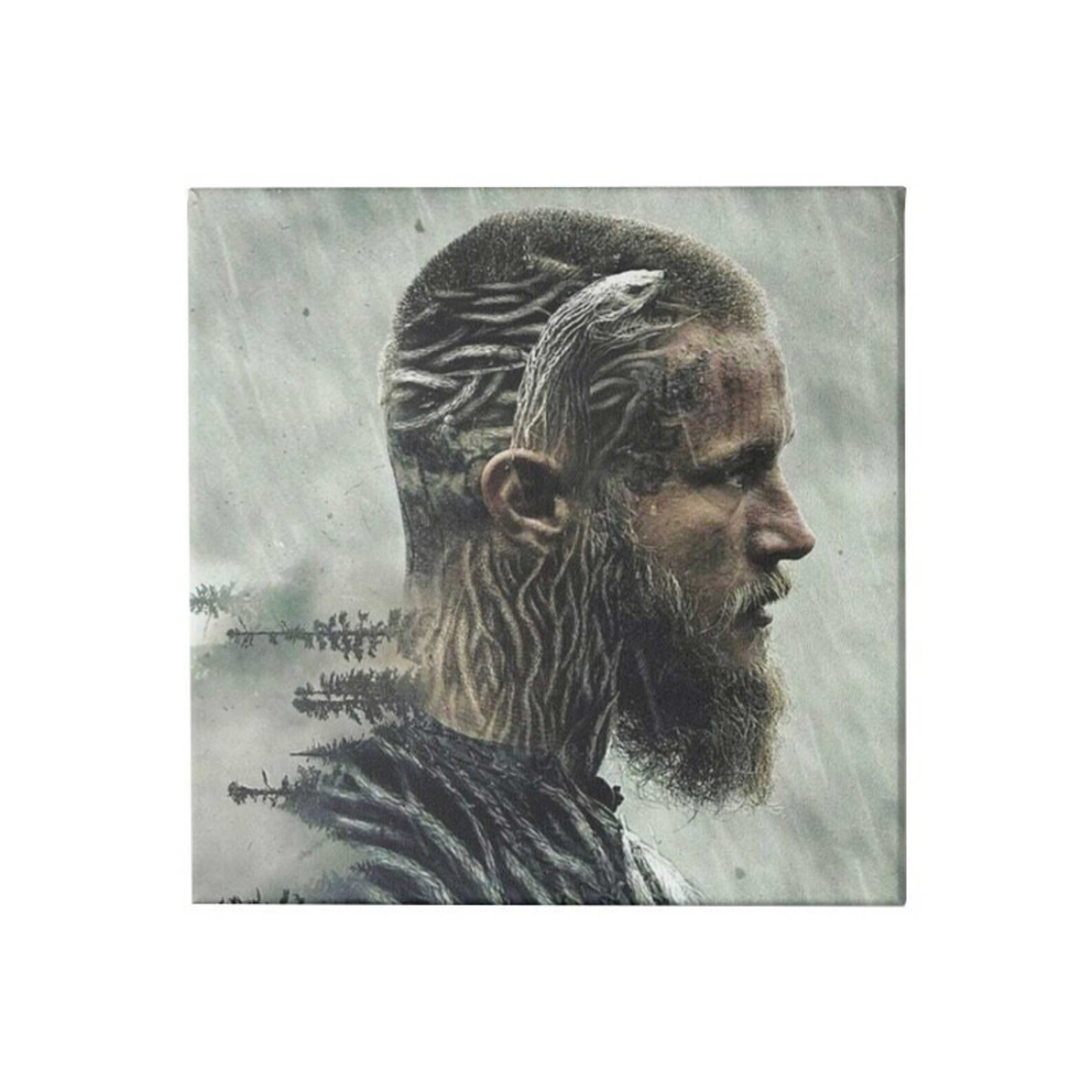 Ragnarr Lodbrok Framed Wall Painting Black/Beige 30x30centimeter - Product Main Image