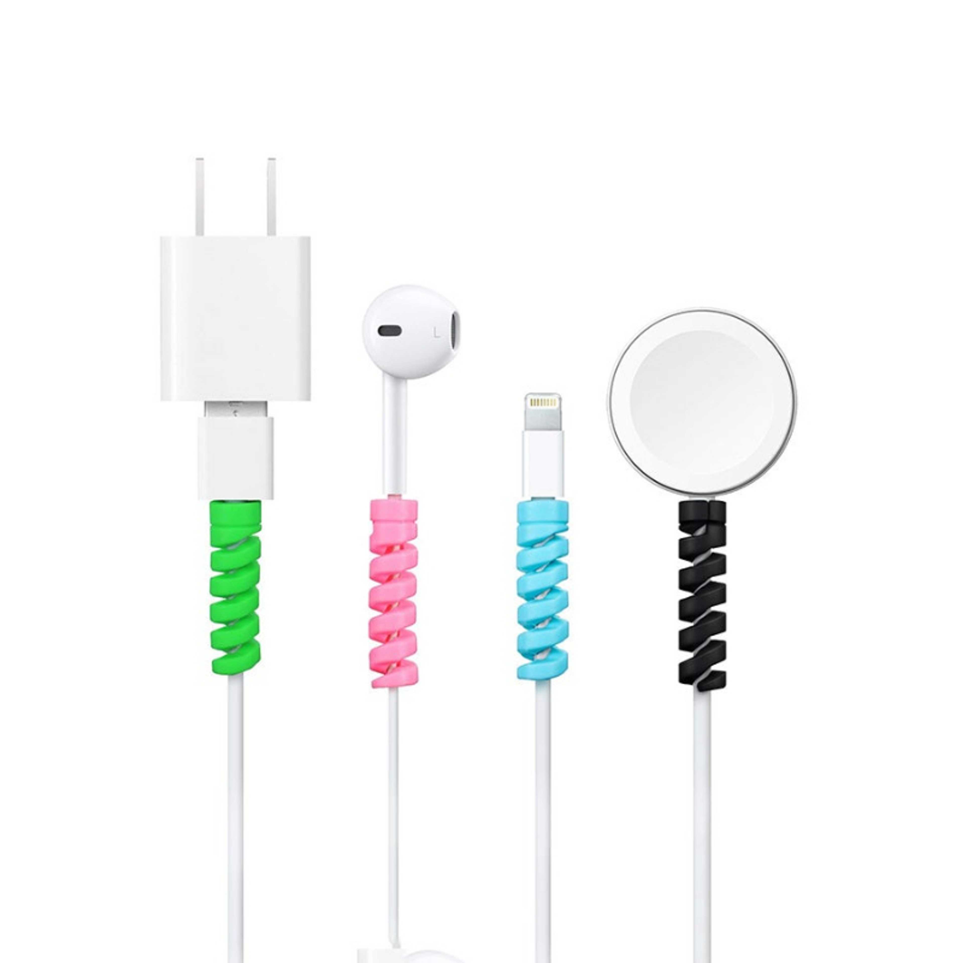 4-Piece Spiral Charger Cable Protector Multicolour - Product Main Image