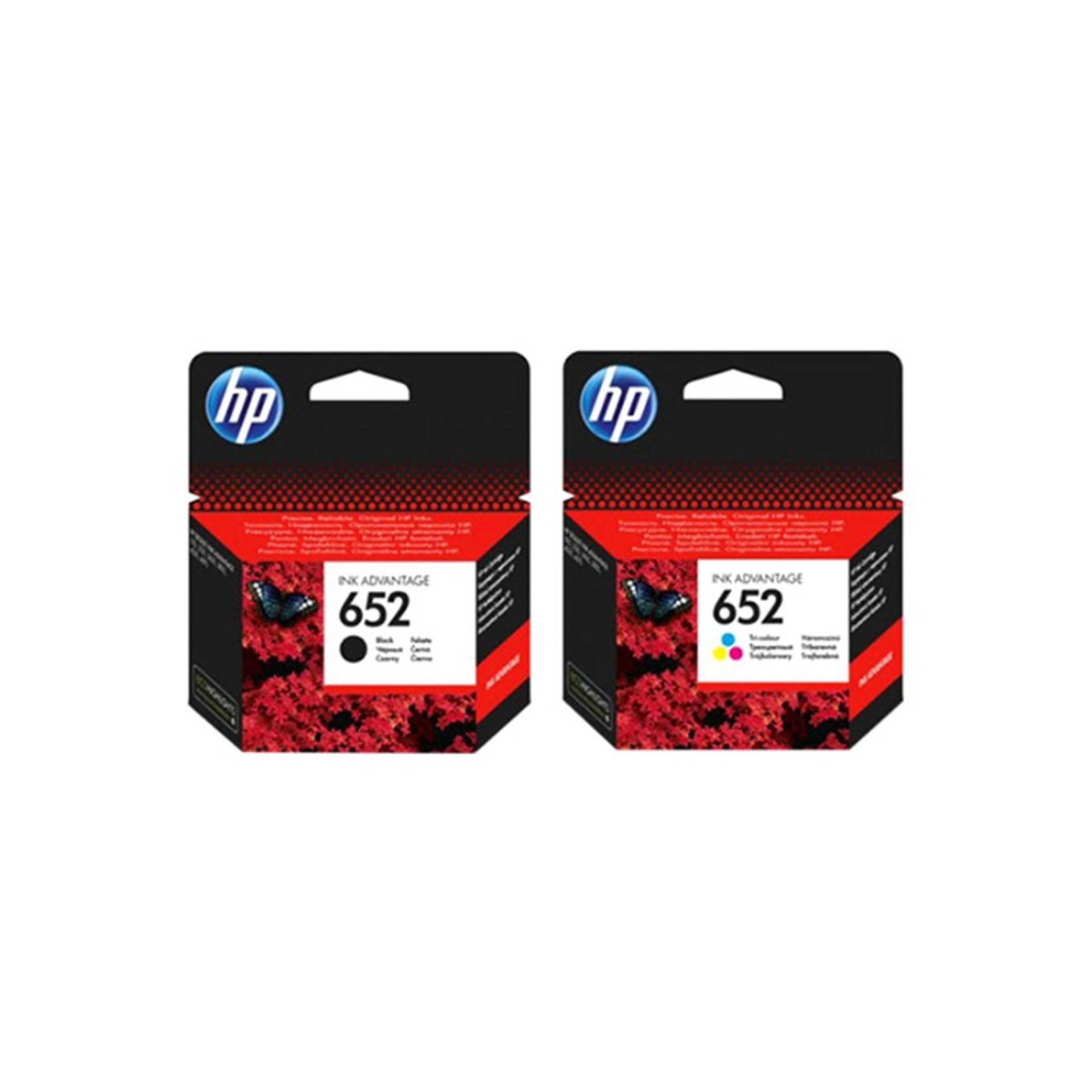 Pack of 2 HP 652 Original Ink Cartridge Set Black & Tri Colour - Product Main Image