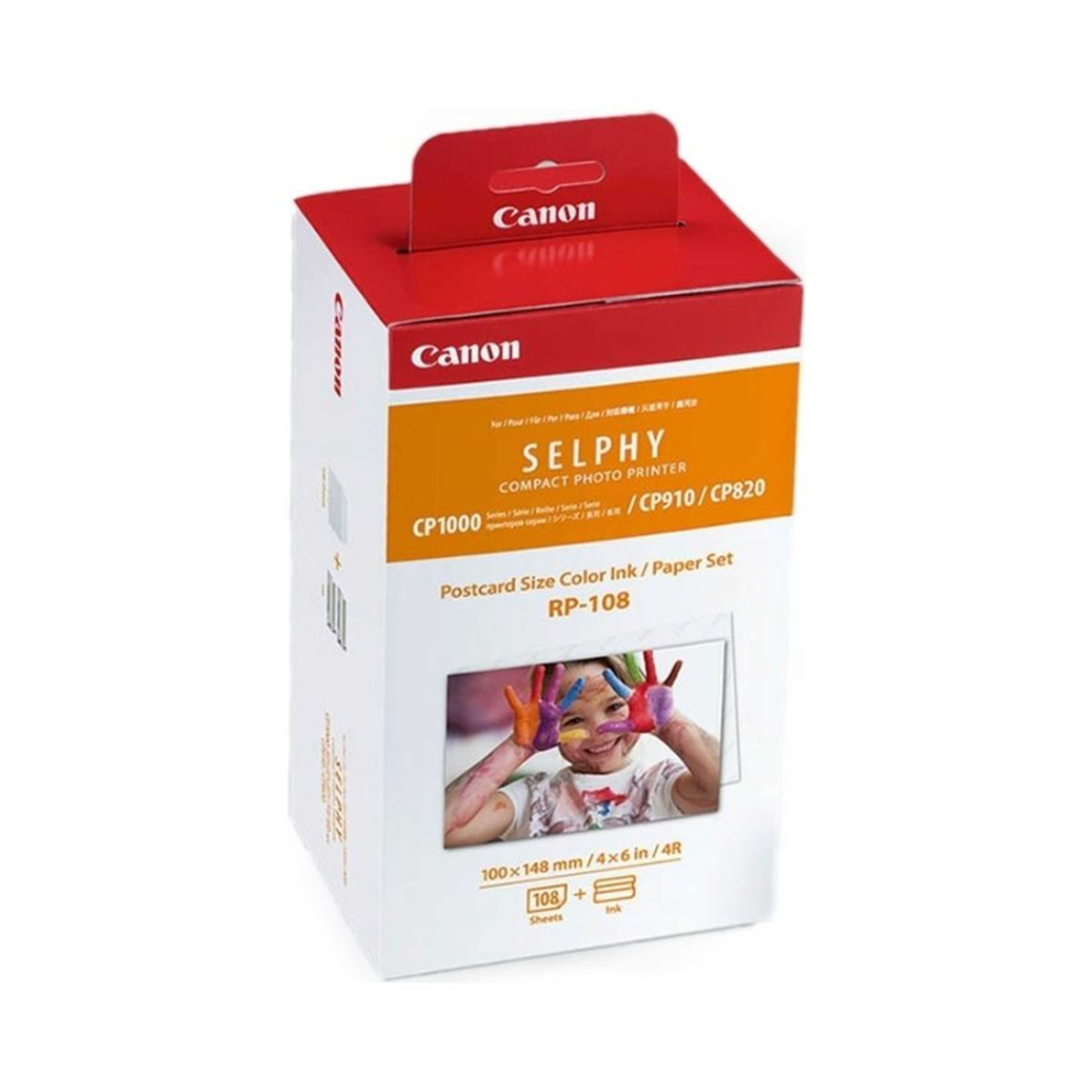 SELPHY Compact Photo Printer Postcard Size Color Ink/Paper Set RP-108 Multicolour - Product Main Image