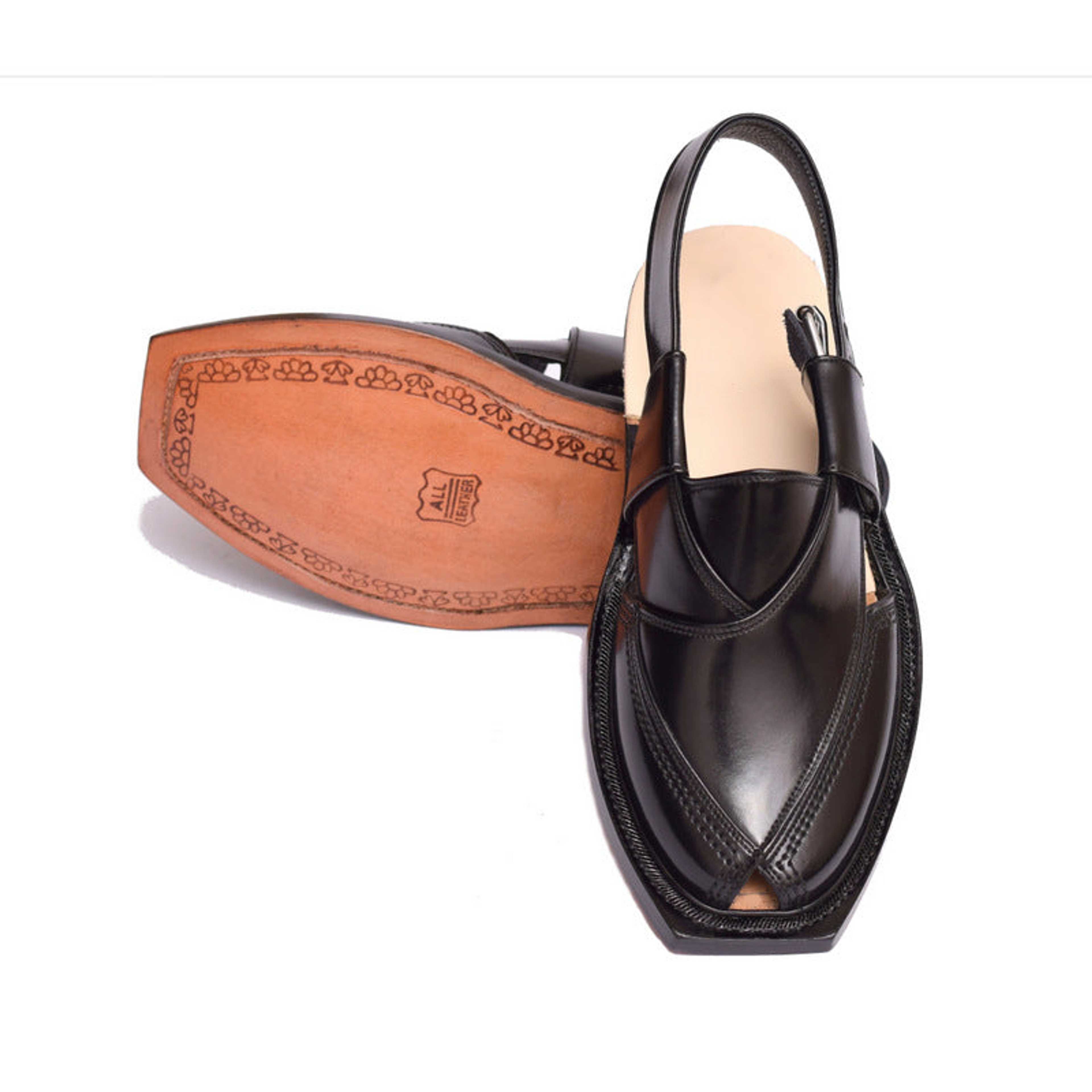 Premium Leather Sole In Black - Product Main Image