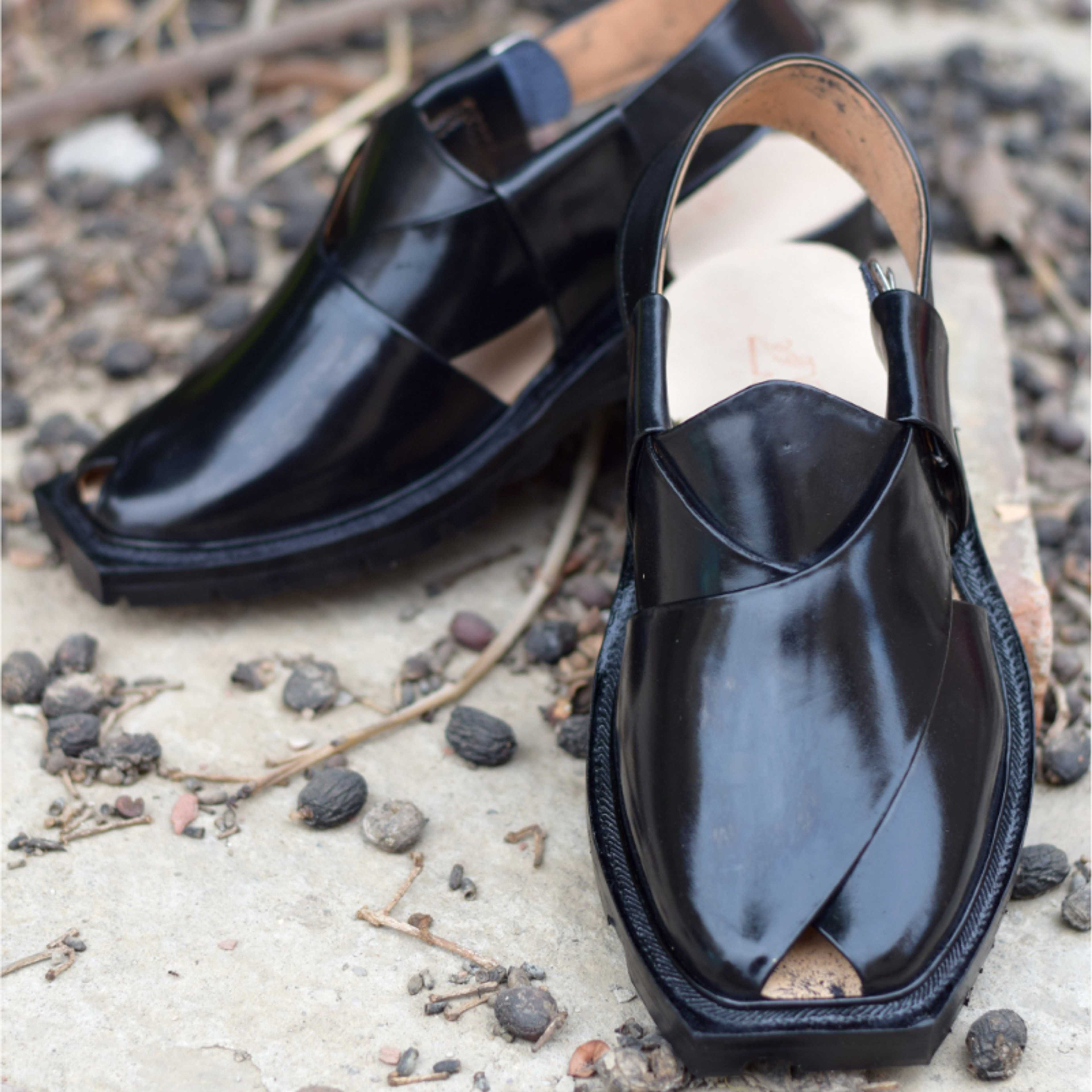 Black Plain Double Tire Sole - Product Main Image