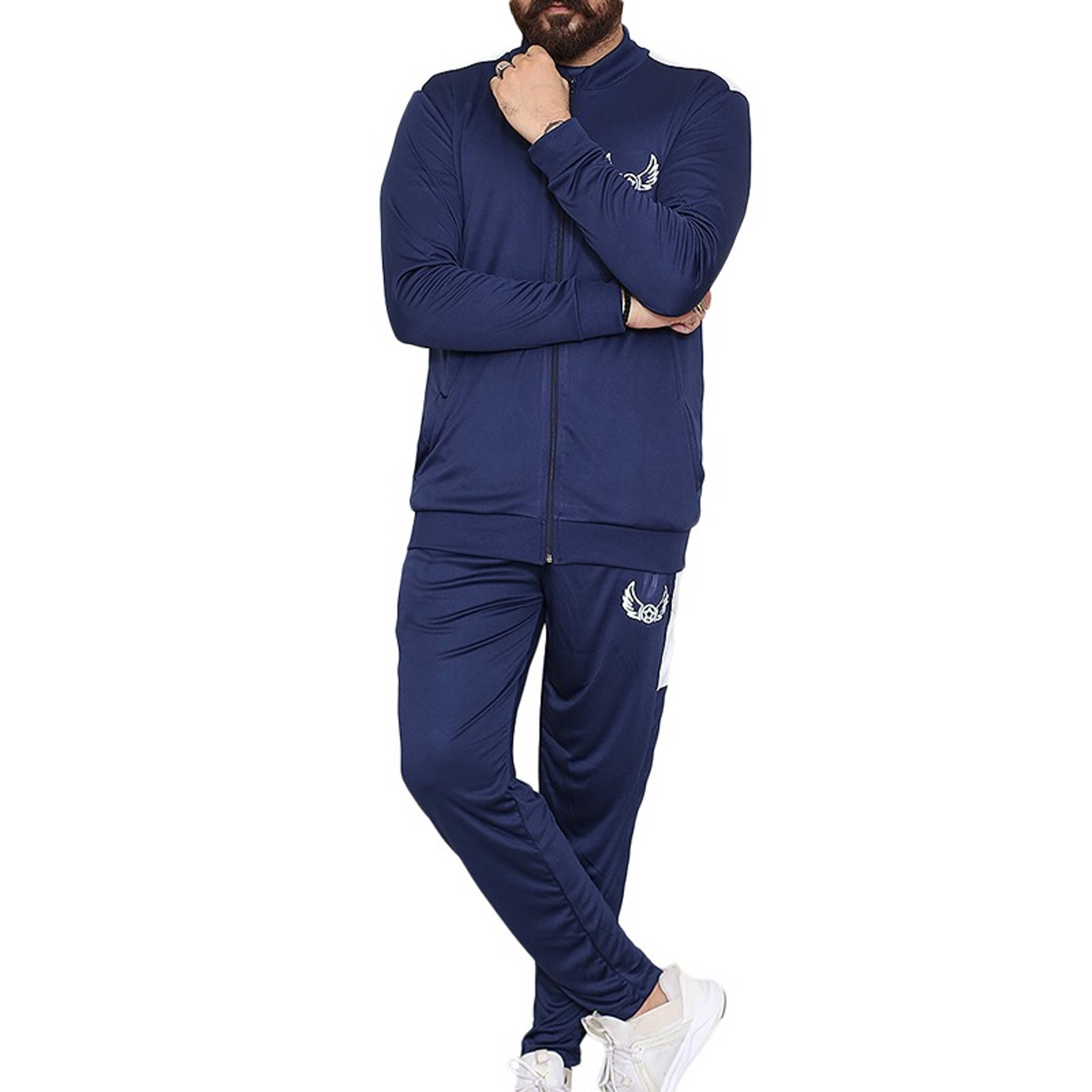 Blue Panel Sports Tracksuits - Product Main Image