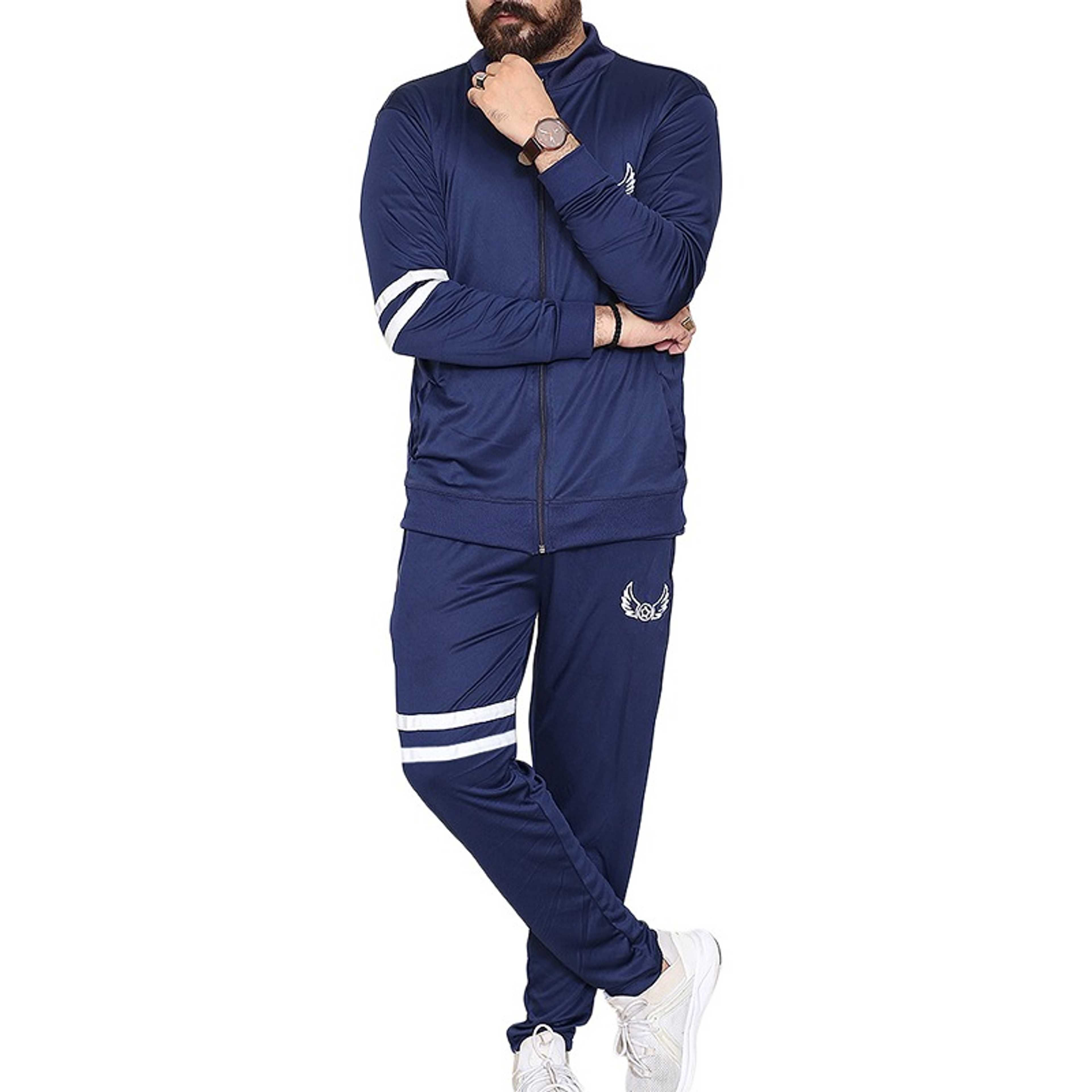 Blue Stripe Sports Tracksuits - Product Main Image