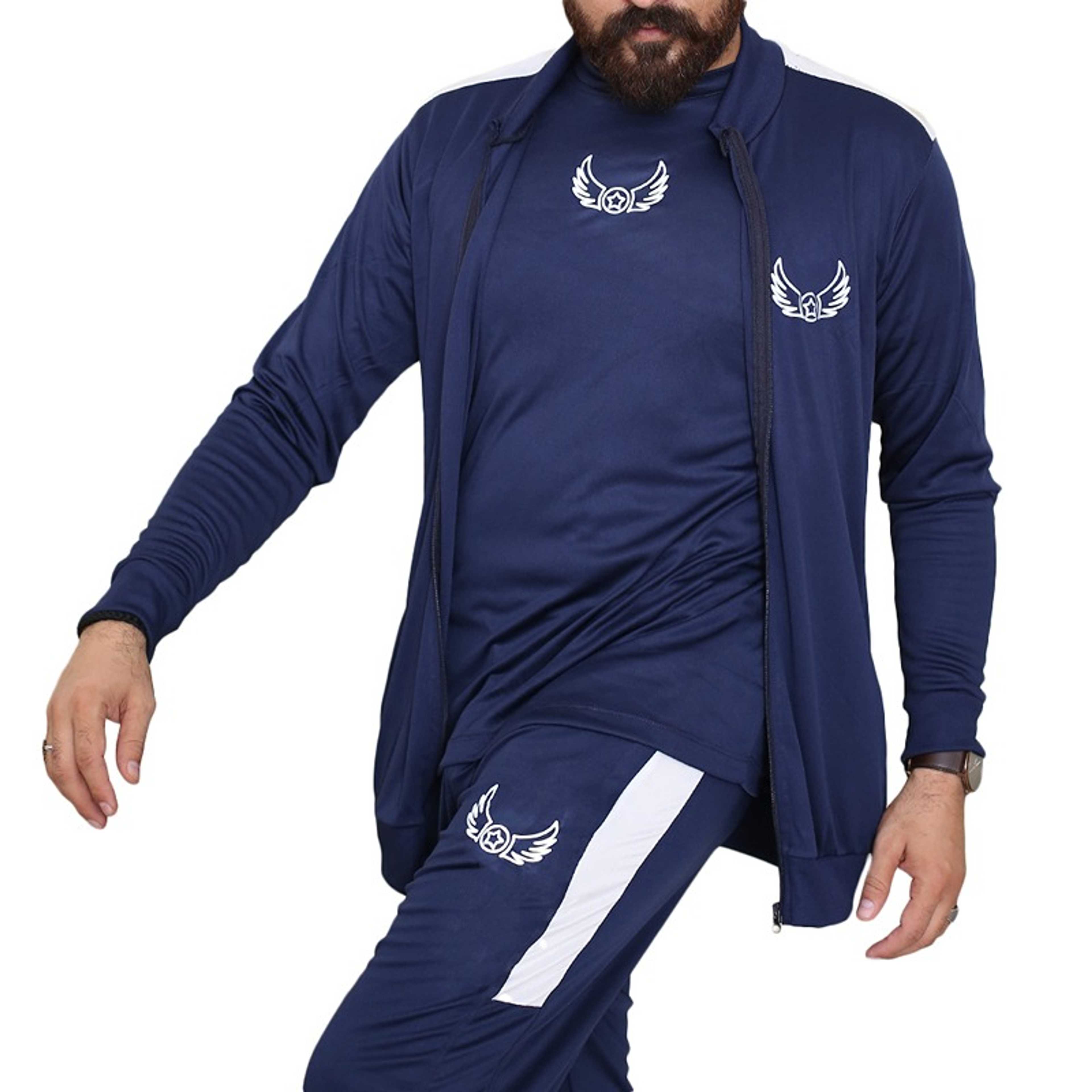 3in1 Blue Panel Sports Tracksuits - Product Main Image