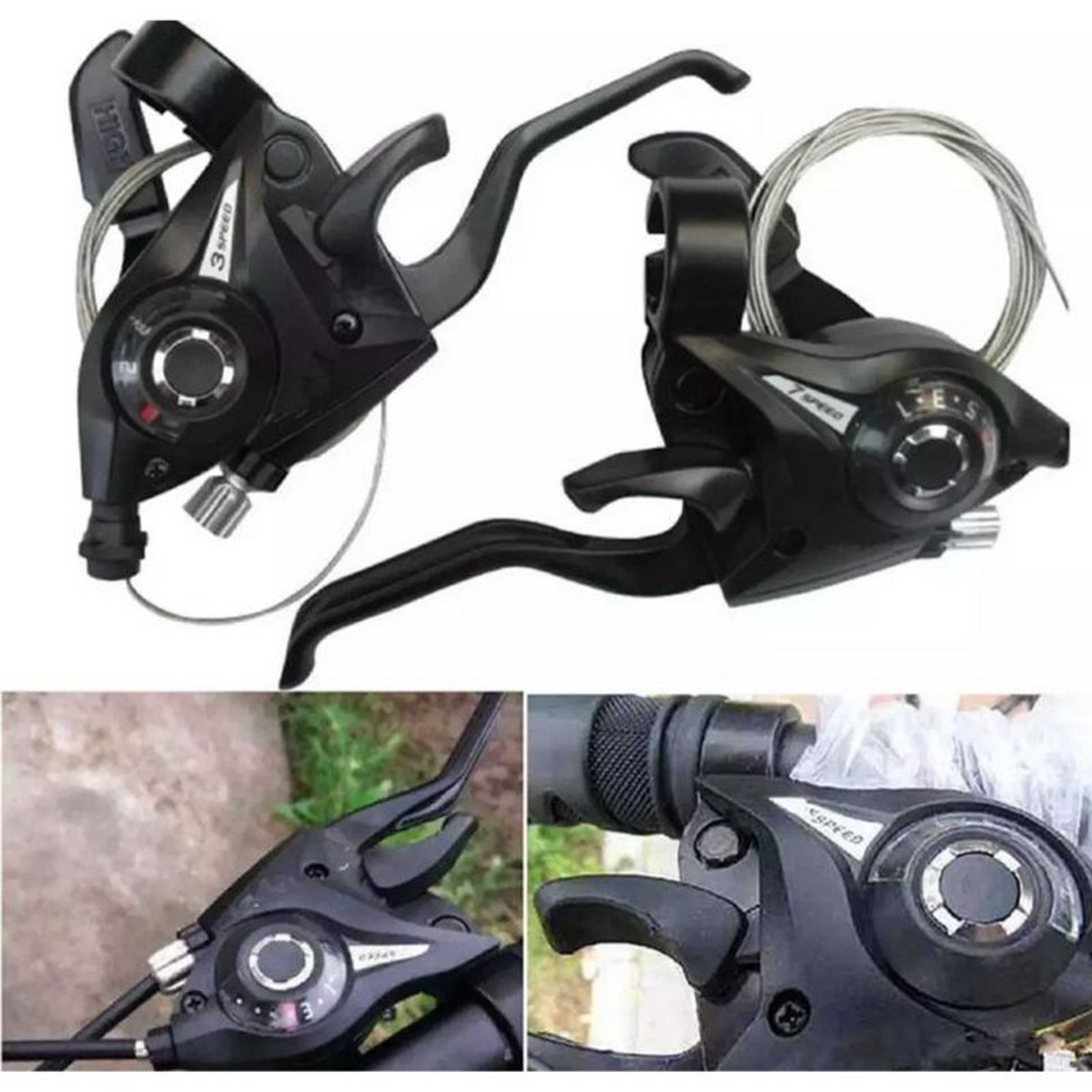 1 Pair of 3x7 21Speed MTB Bike Bicycle Trigger Gear Shifters with Inner Shift Cable