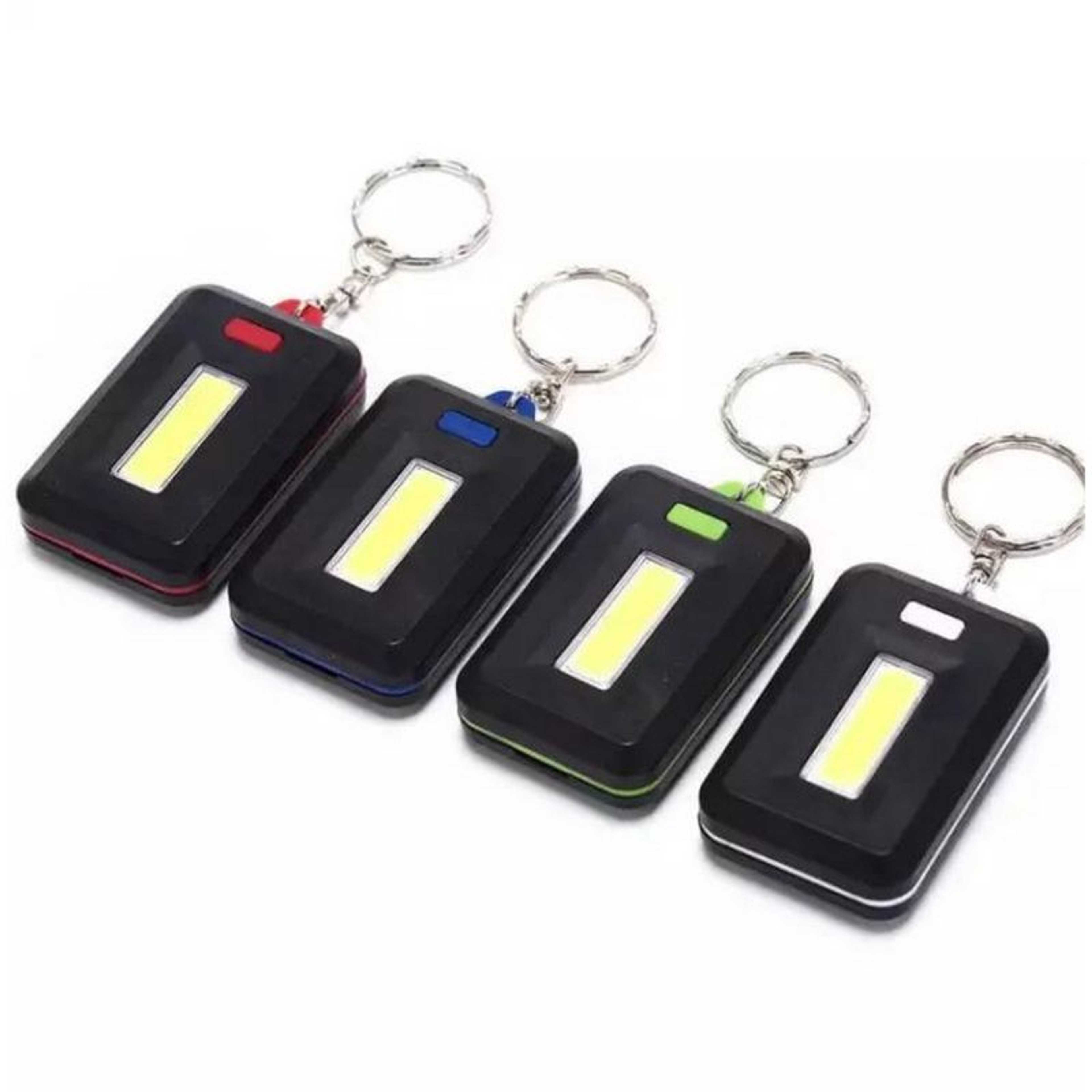 COB Mini Keychain Keyring Flashlight 3-Mode Waterproof Portable Torch Light Lamp White Led Light