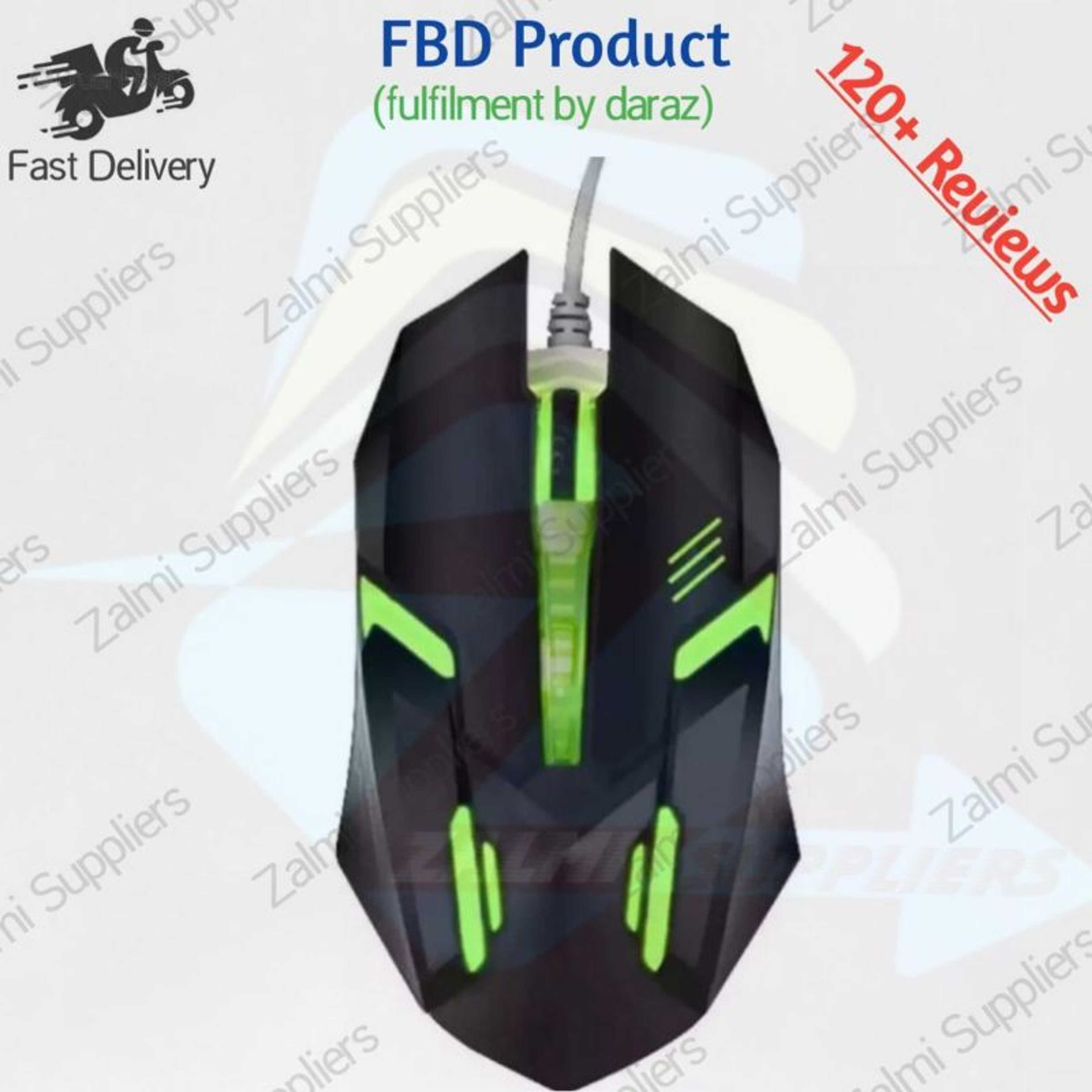 Usb Wired Opticle Computer Laser RGB Gaming Mouse 7 Color Changing Big Size