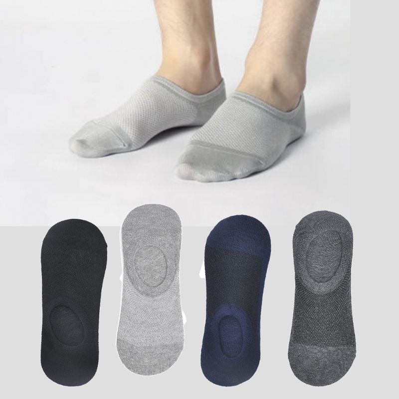 Pack Of 3 Cotton No Show Socks / Loafer Socks For Men