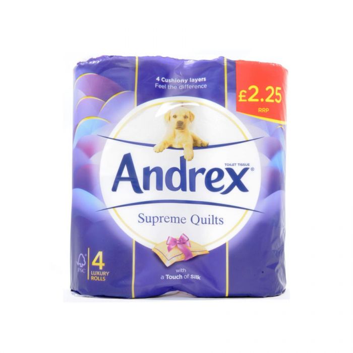 ANDREX TOILET ROLL SUPREME QUILTS 4PK (1X6)
