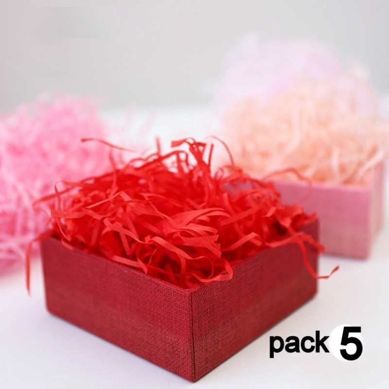 RED COLOUR/ Shredded Paper Grass Color Filler Crinkle Cut Paper Shred Gift Basket Filler