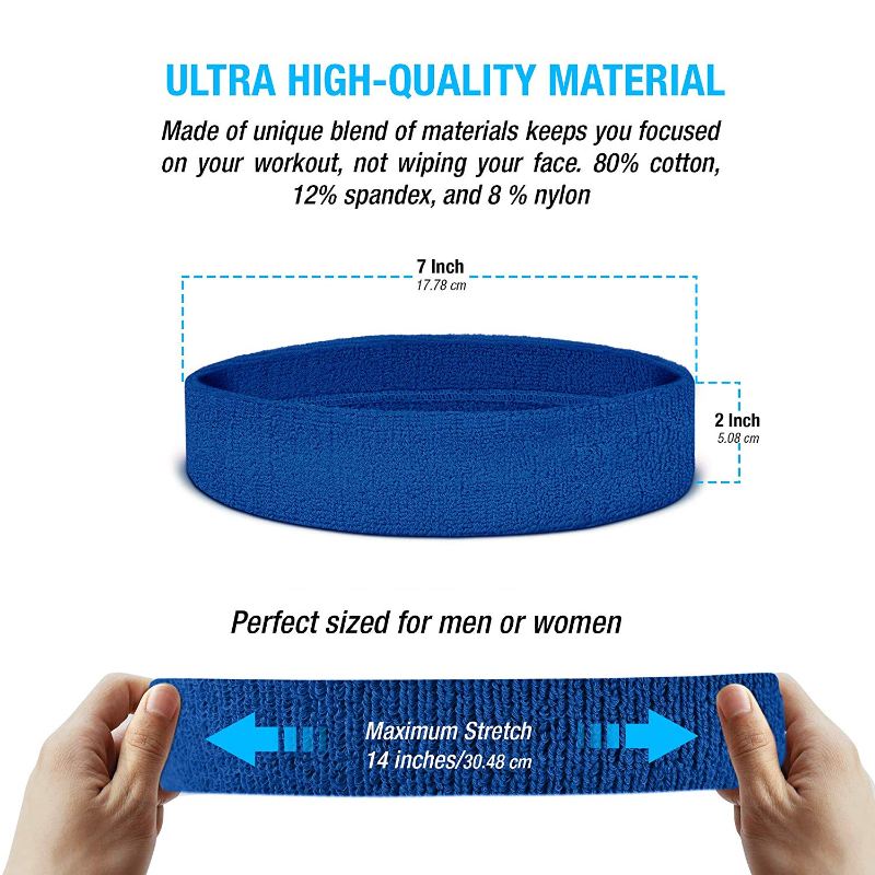 Best Quality,1 Piece band , Sports Headband for Athletic Men and Women – Blue