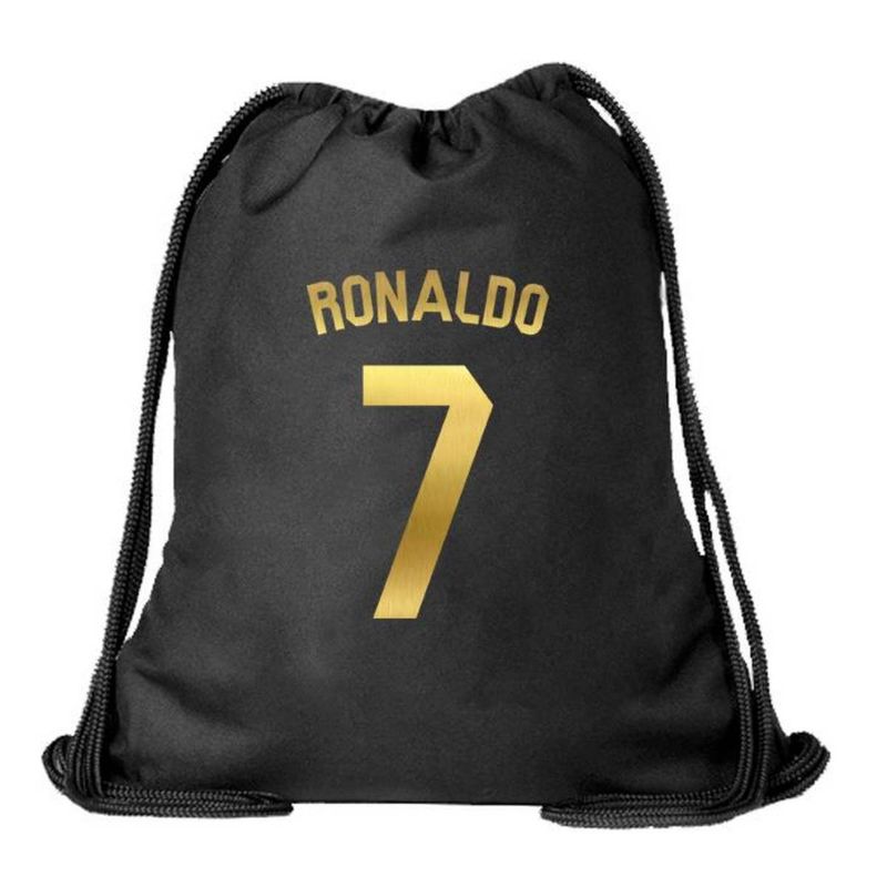 Black Ronaldo Drawstring Bag
