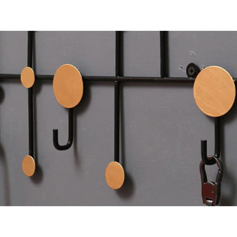 Nordic Cast Iron Dots Wall Hooks Antique Finish Metal Clothes Hanger Rack Wall Hook for Room DecorWall Mounted Hook Hanging Shelf Rack for Key Holder Charging USB Cable Key