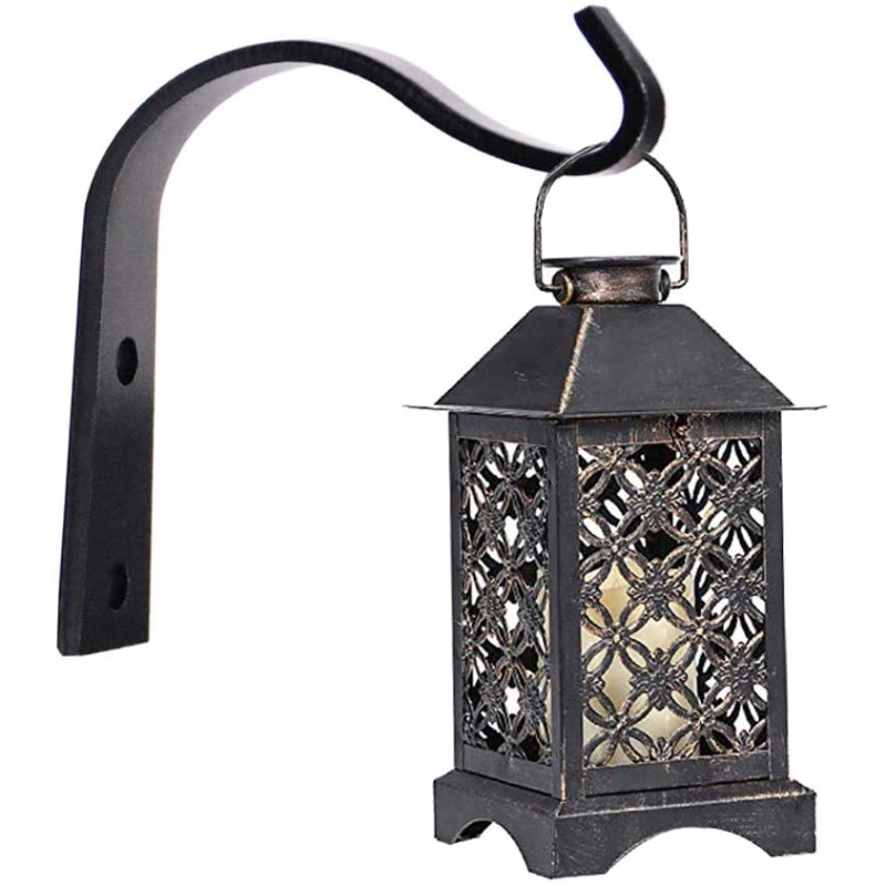 2pcs/set Iron decorative wall hooks bird feeder hanger bracket planters lanterns brackets indoor outdoor decoration