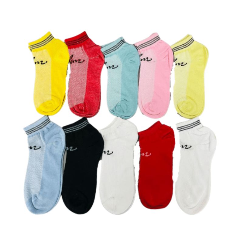 Hinz Ankle Socks Multi Colour (Pack of 3)- Unisex