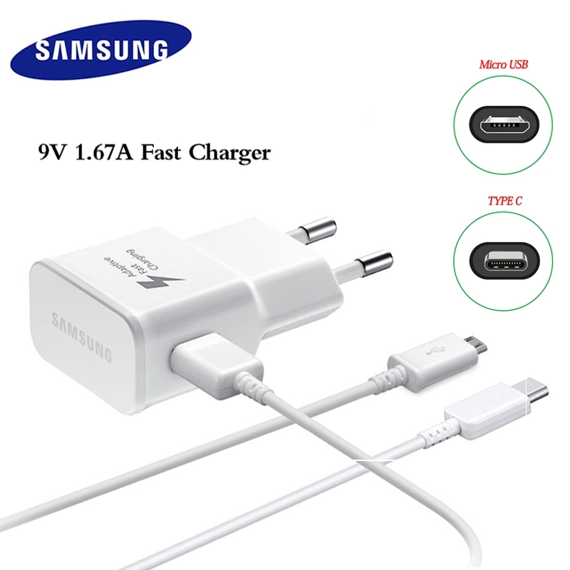 5V/2A 9V/1.67A EU/US Plug Fast Adaptive Charger Quick Charge/ 1.2m TYPE-C USB C Cable/ 1m 1.5m Micro USB Cable Original